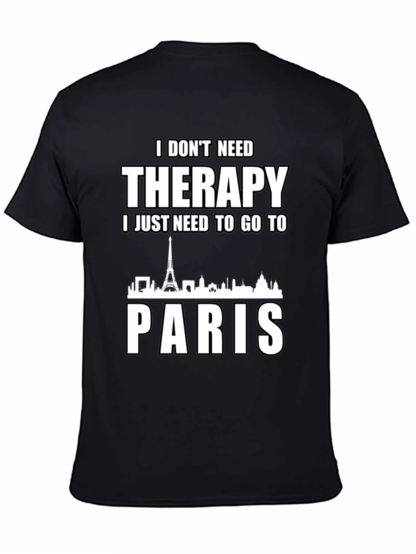 Therapy Paris T-Shirt Black Cotton