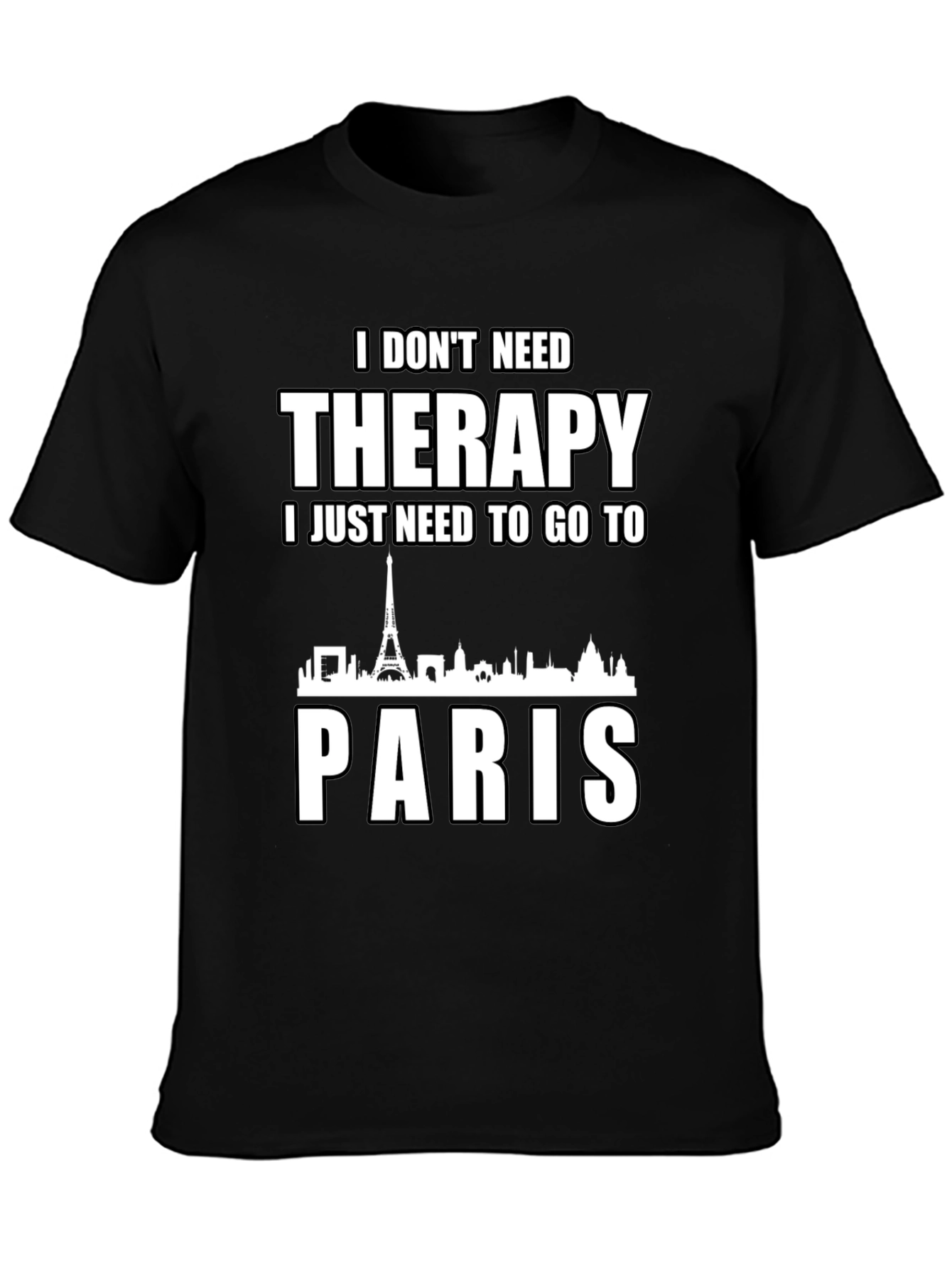 Therapy Paris T-Shirt Black Cotton