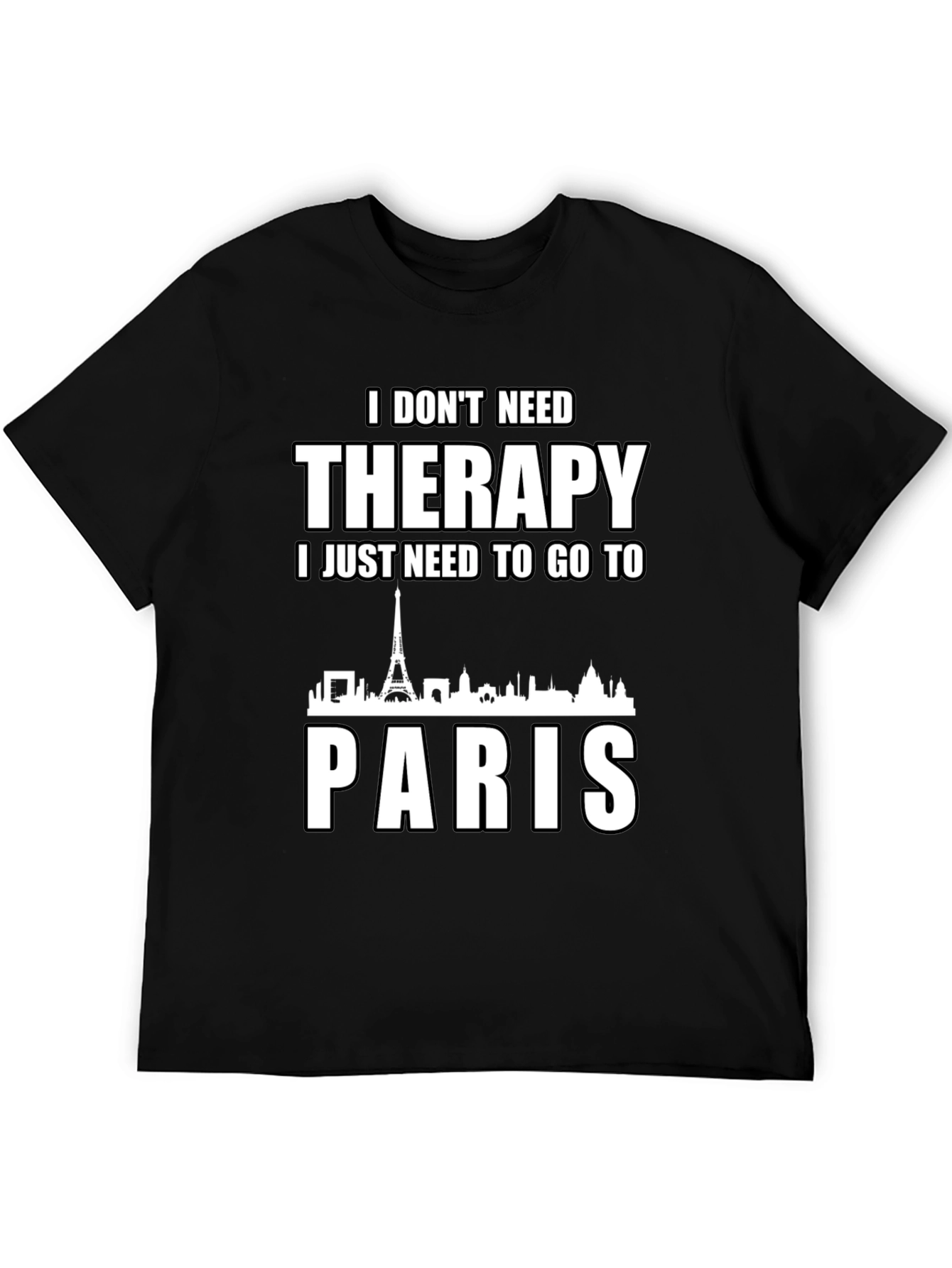 Therapy Paris T-Shirt Black Cotton