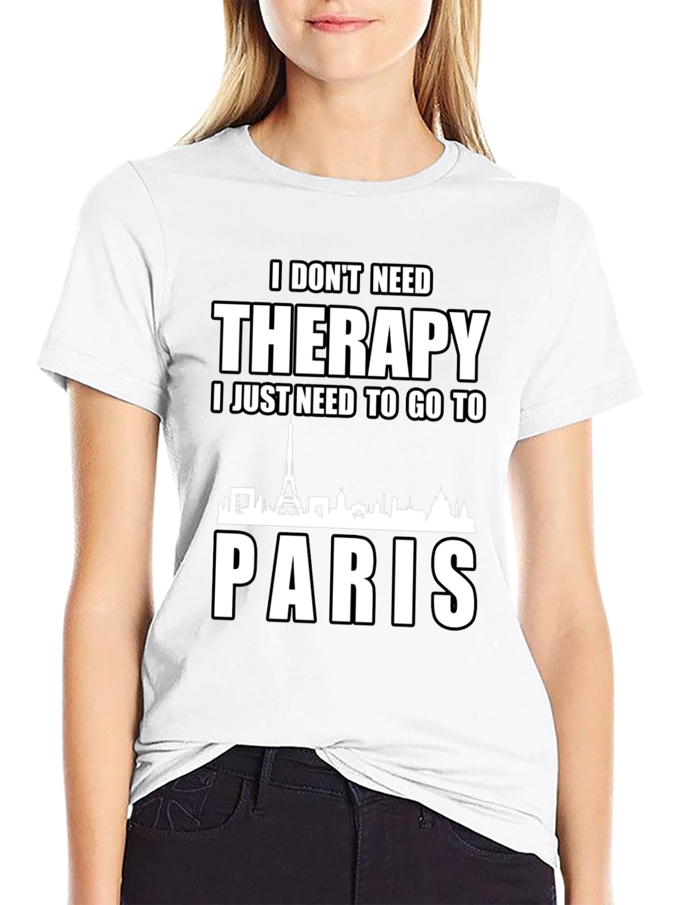 Therapy Paris T-Shirt Black Cotton