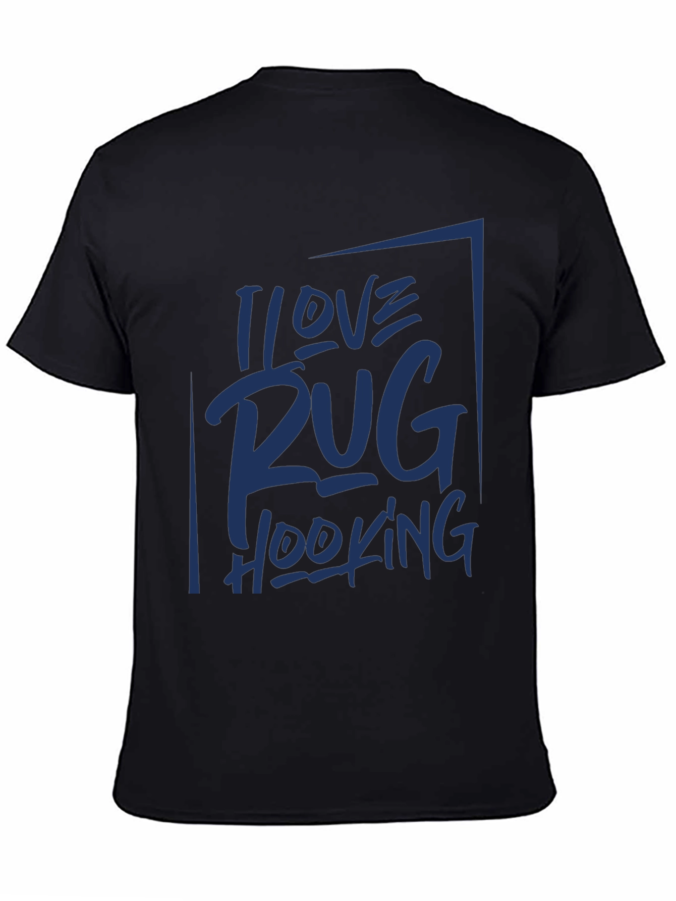 I Love Rug Hooking Graphic Tee - Black