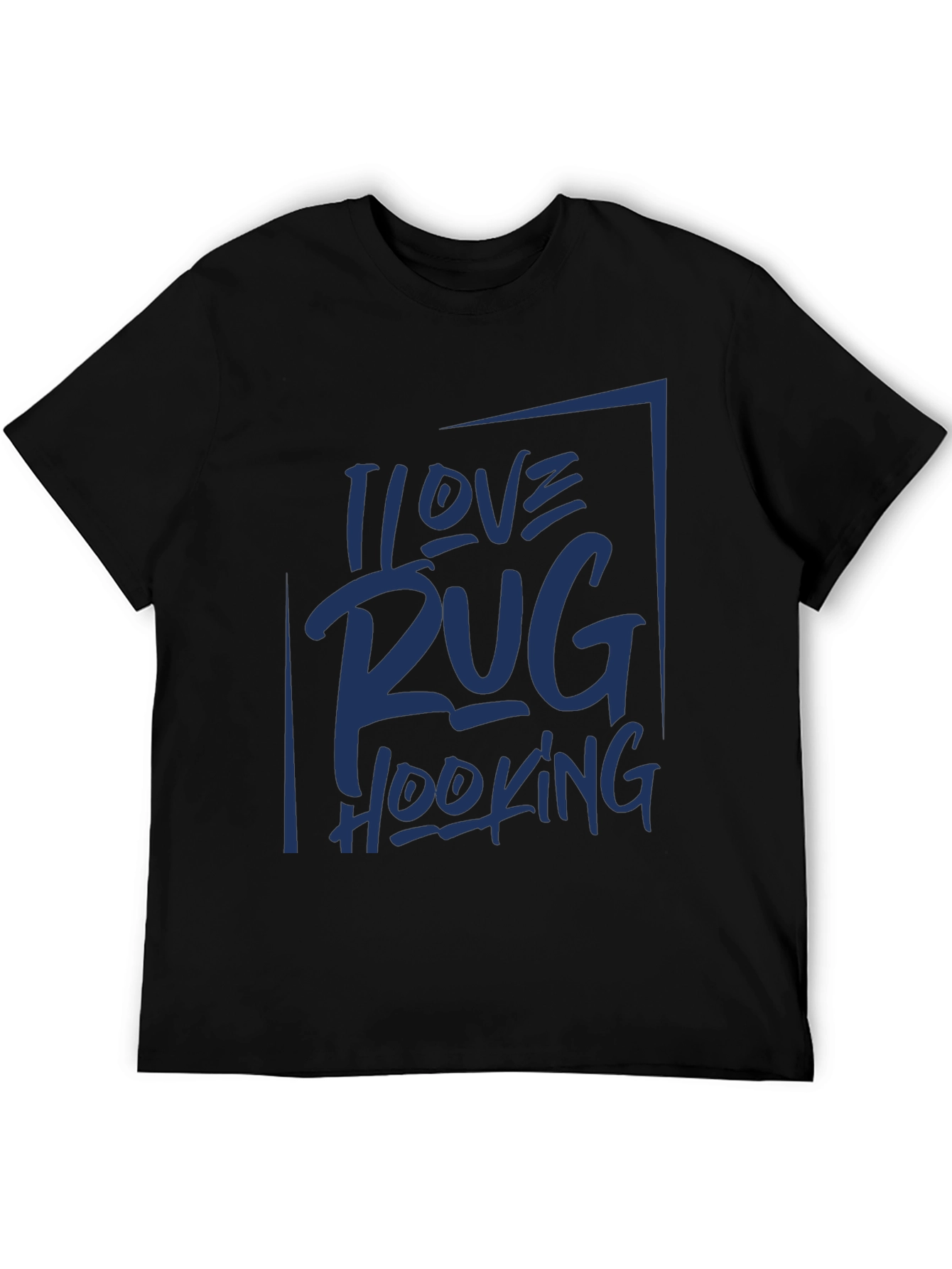 I Love Rug Hooking Graphic Tee - Black