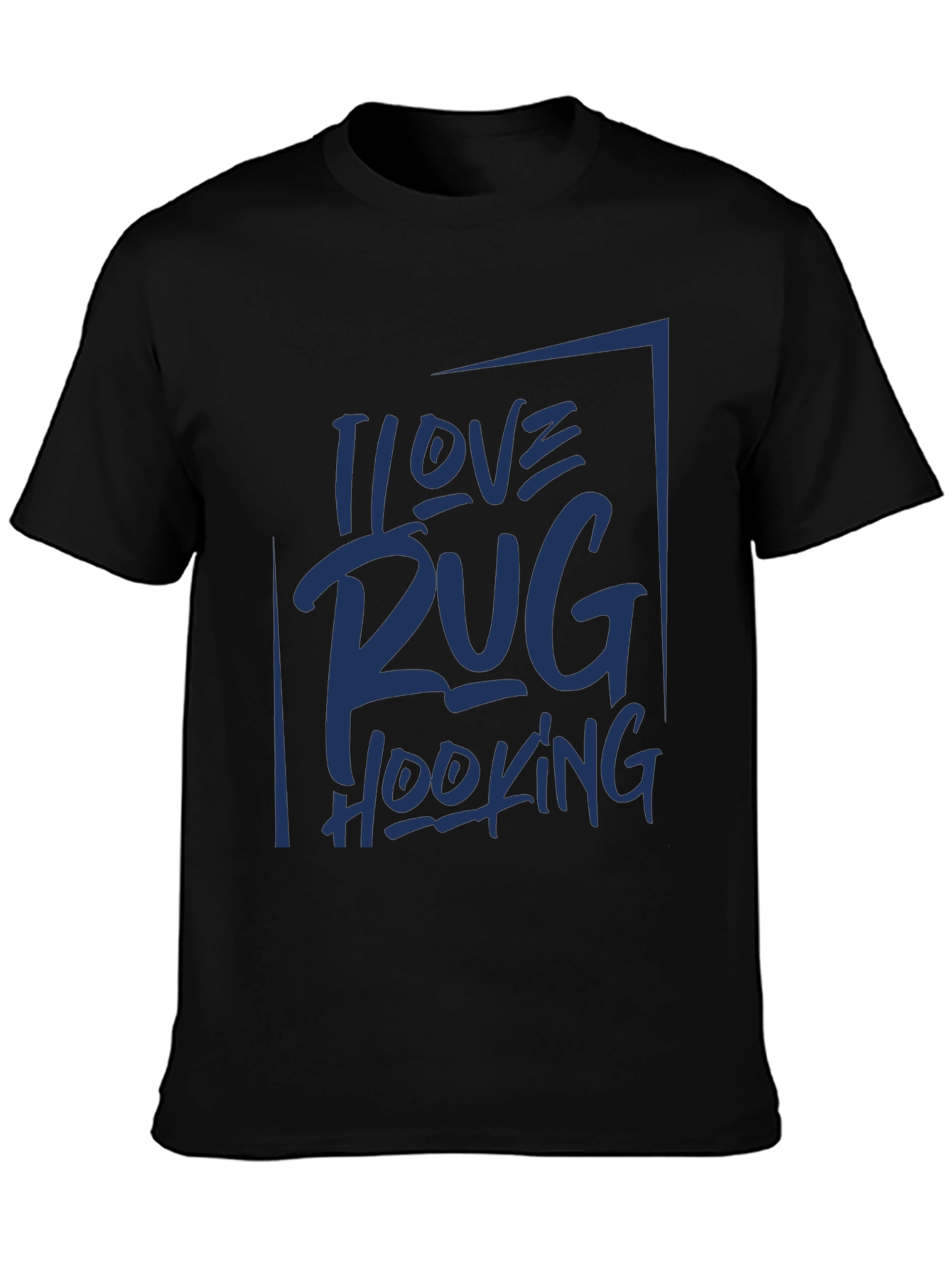I Love Rug Hooking Graphic Tee - Black