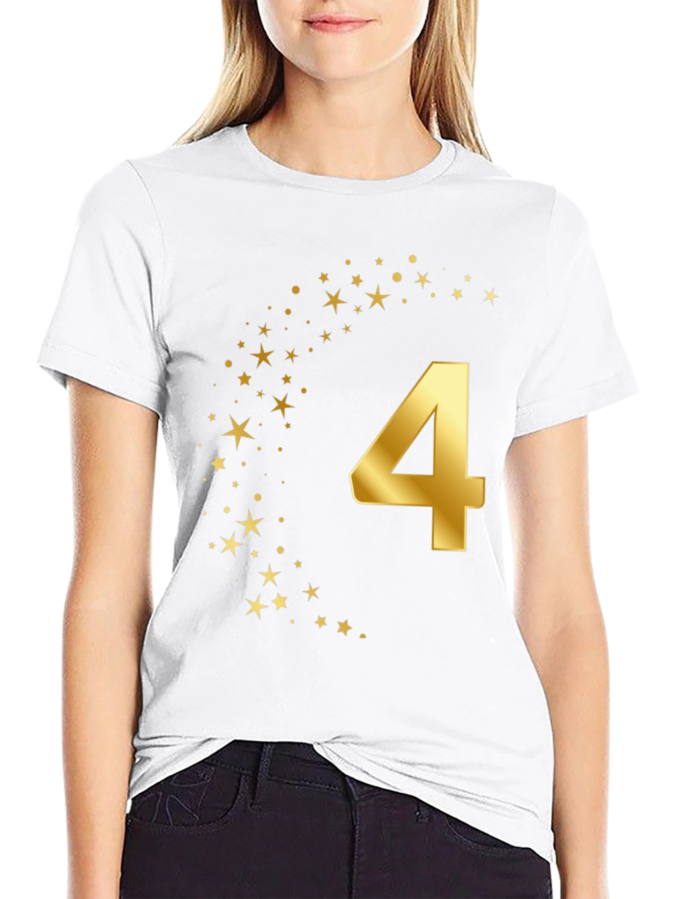 Golden Number Four Starry Tee