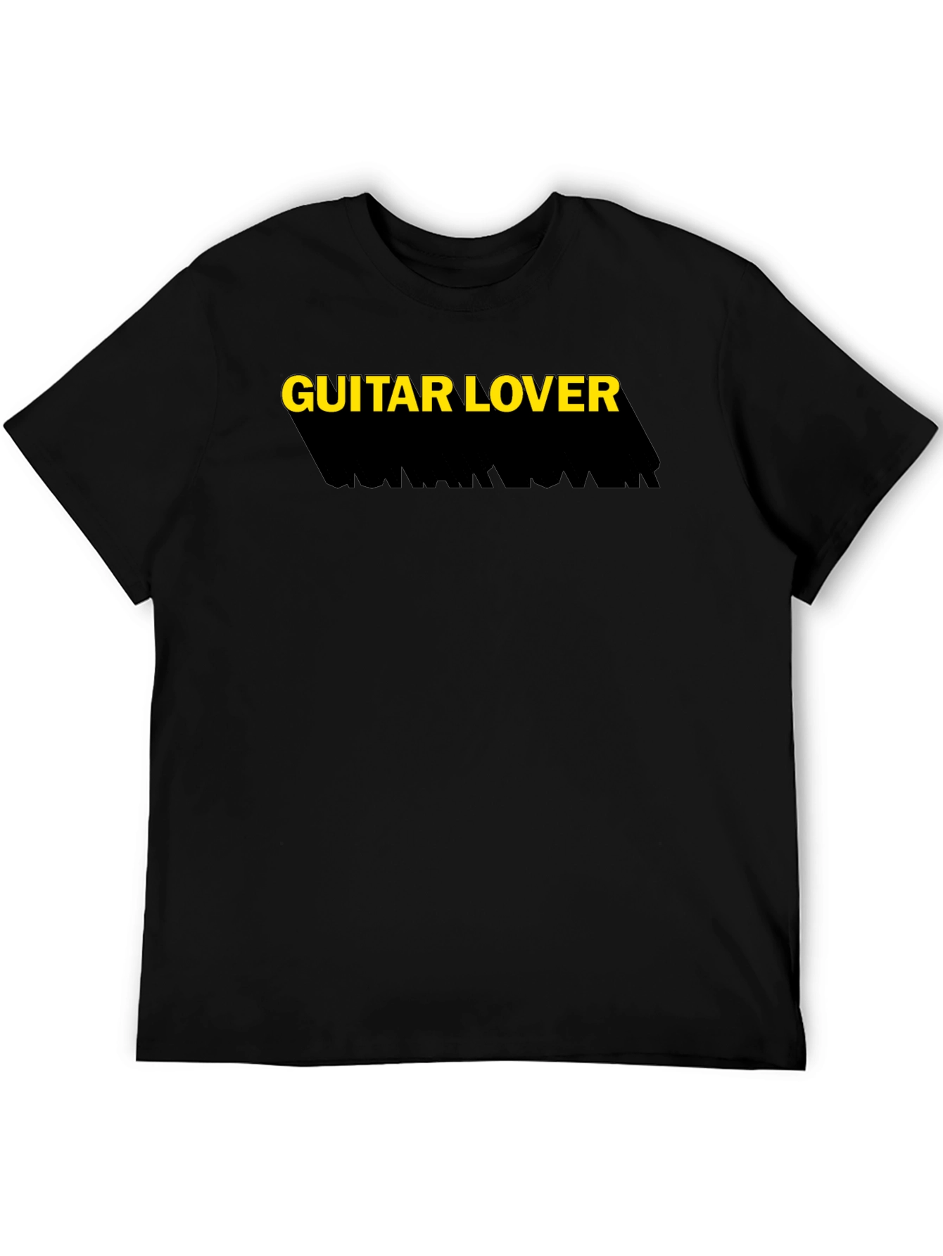 Guitar Lover Black T-Shirt Casual Tee
