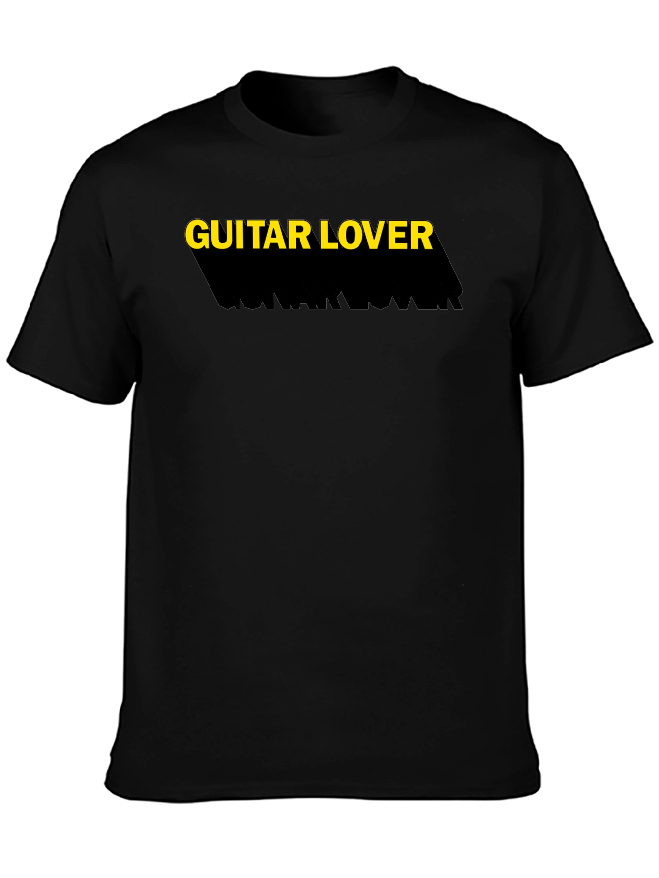 Guitar Lover Black T-Shirt Casual Tee