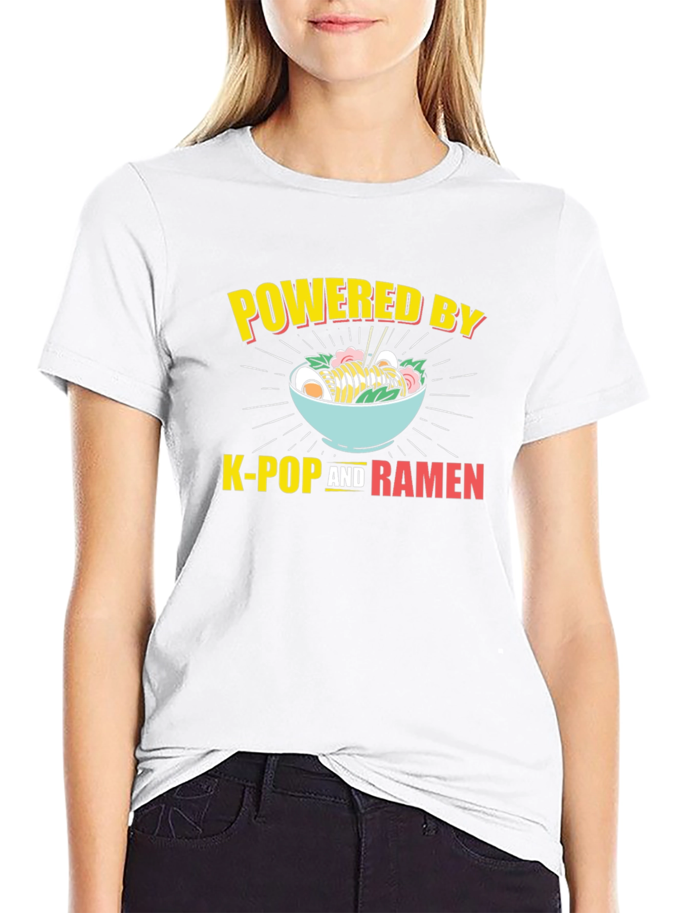 Powered By K-Pop and Ramen T-Shirt