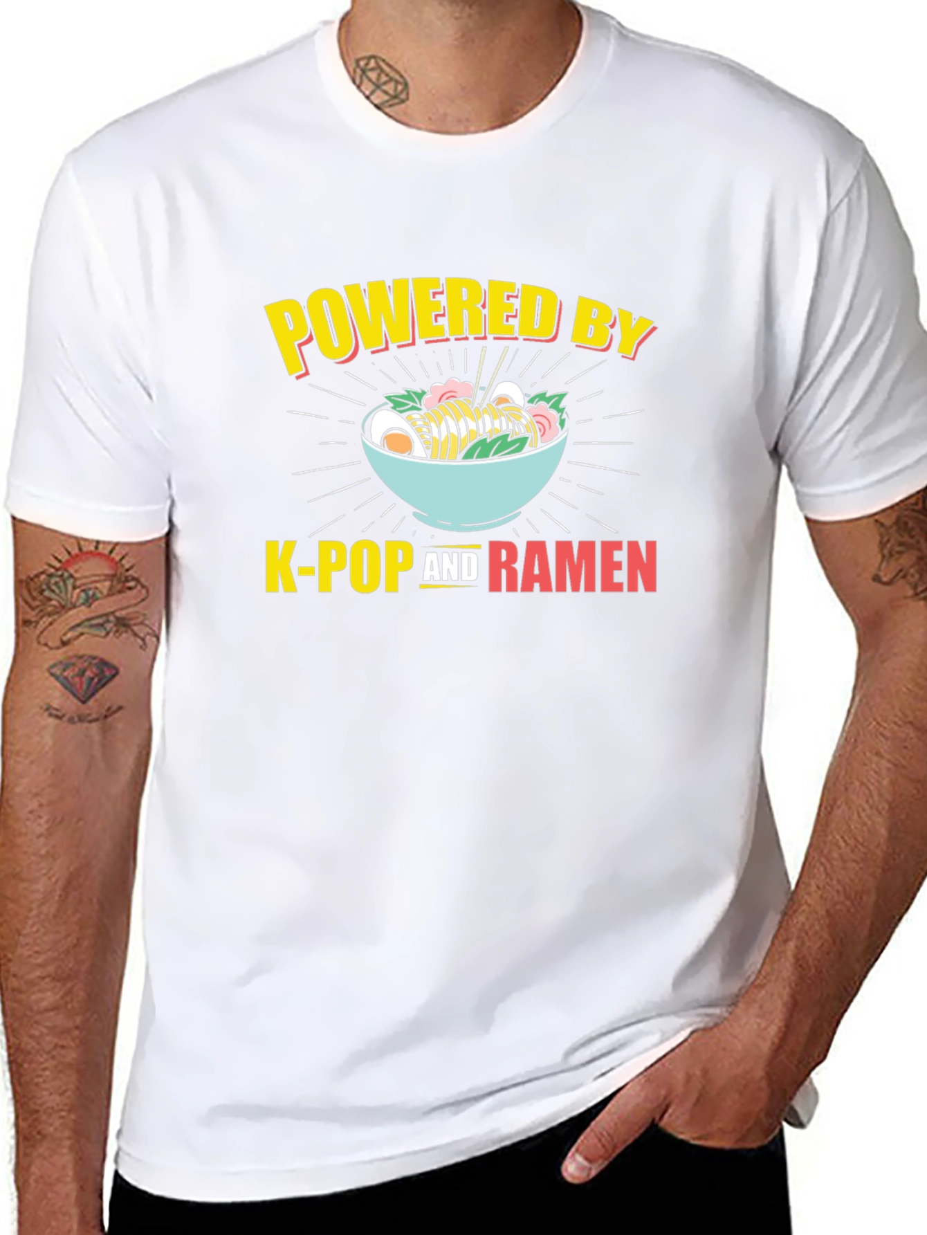 Powered By K-Pop and Ramen T-Shirt