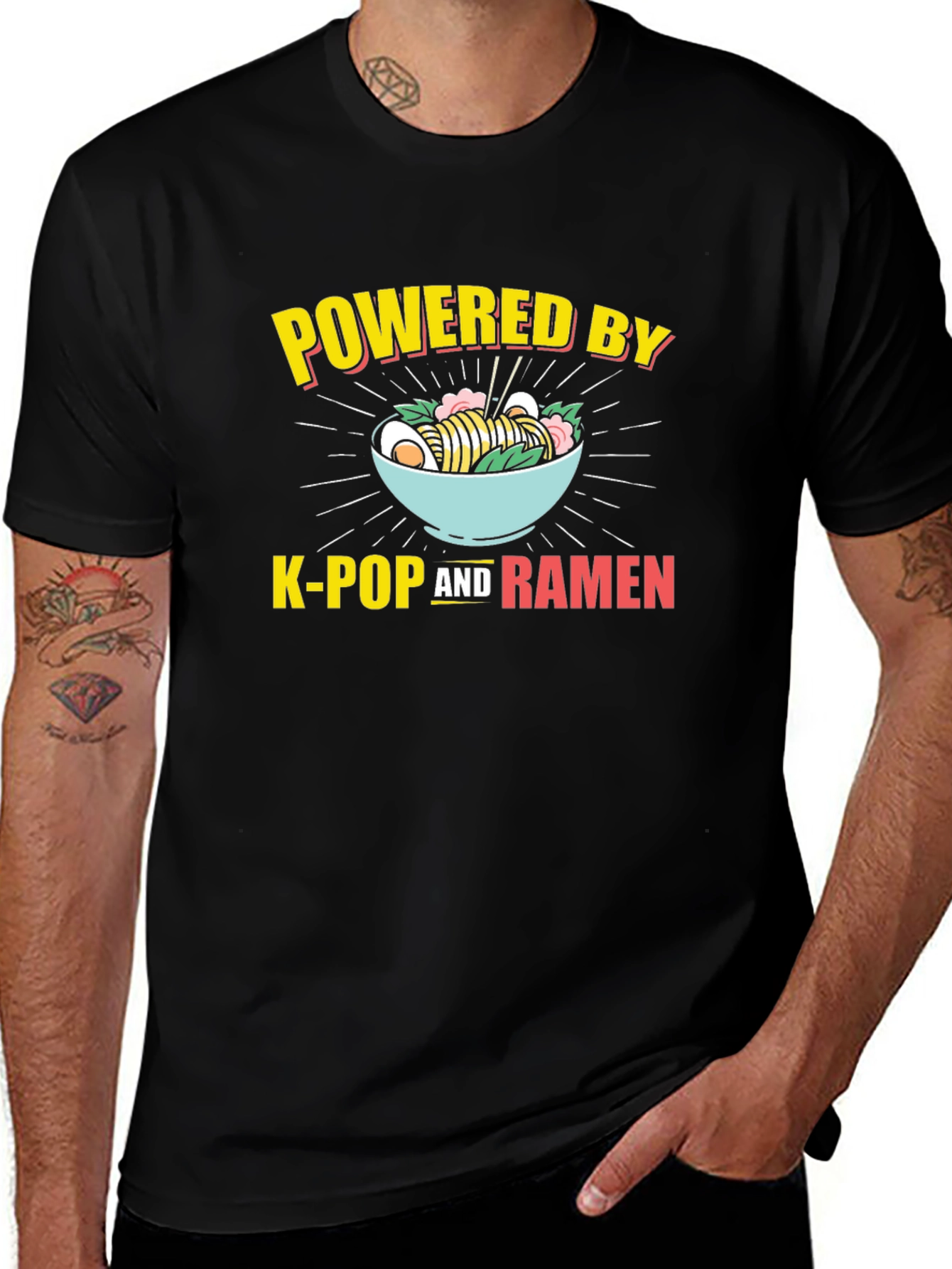 Powered By K-Pop and Ramen T-Shirt
