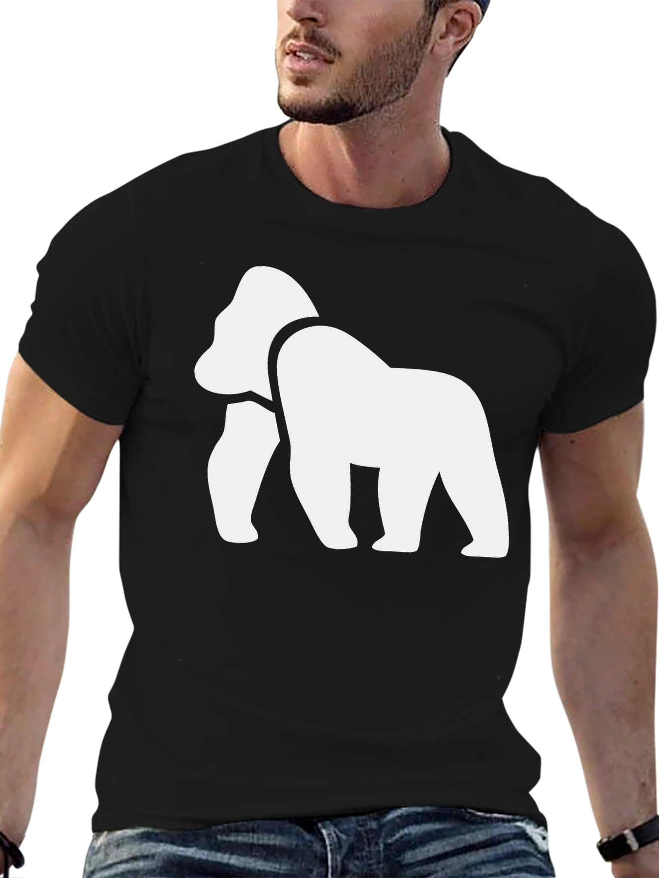 Gorilla Graphic Tee - Black Cotton