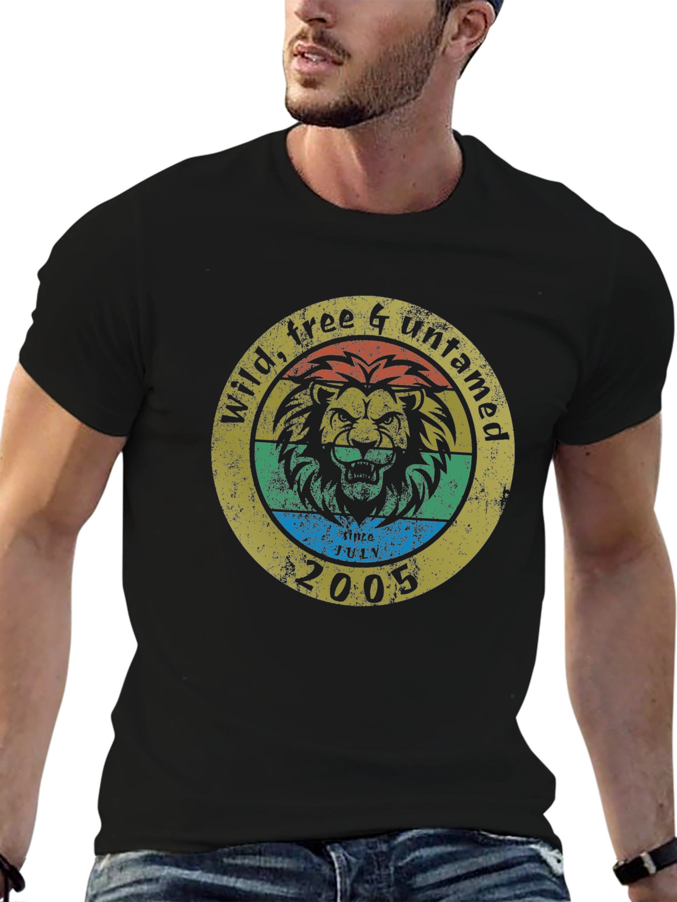 Wild Free Untamed Lion Graphic Tee