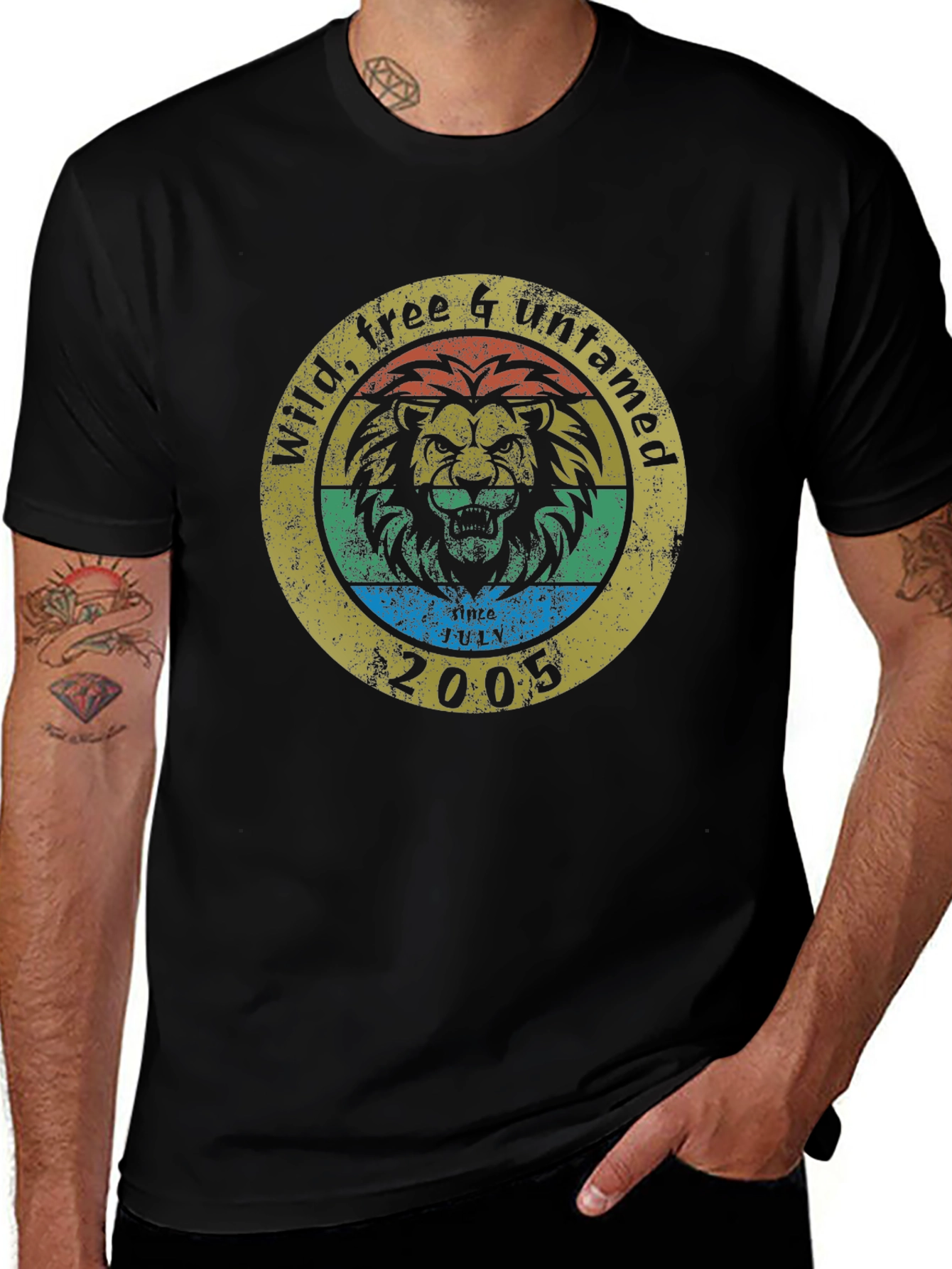 Wild Free Untamed Lion Graphic Tee