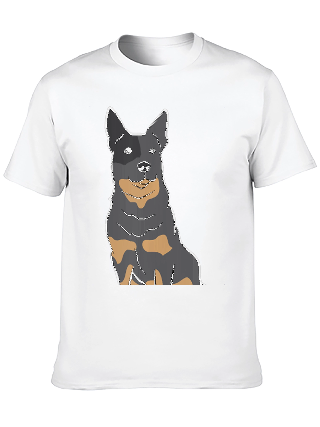 Dog Graphic T-Shirt - Black Casual Tee