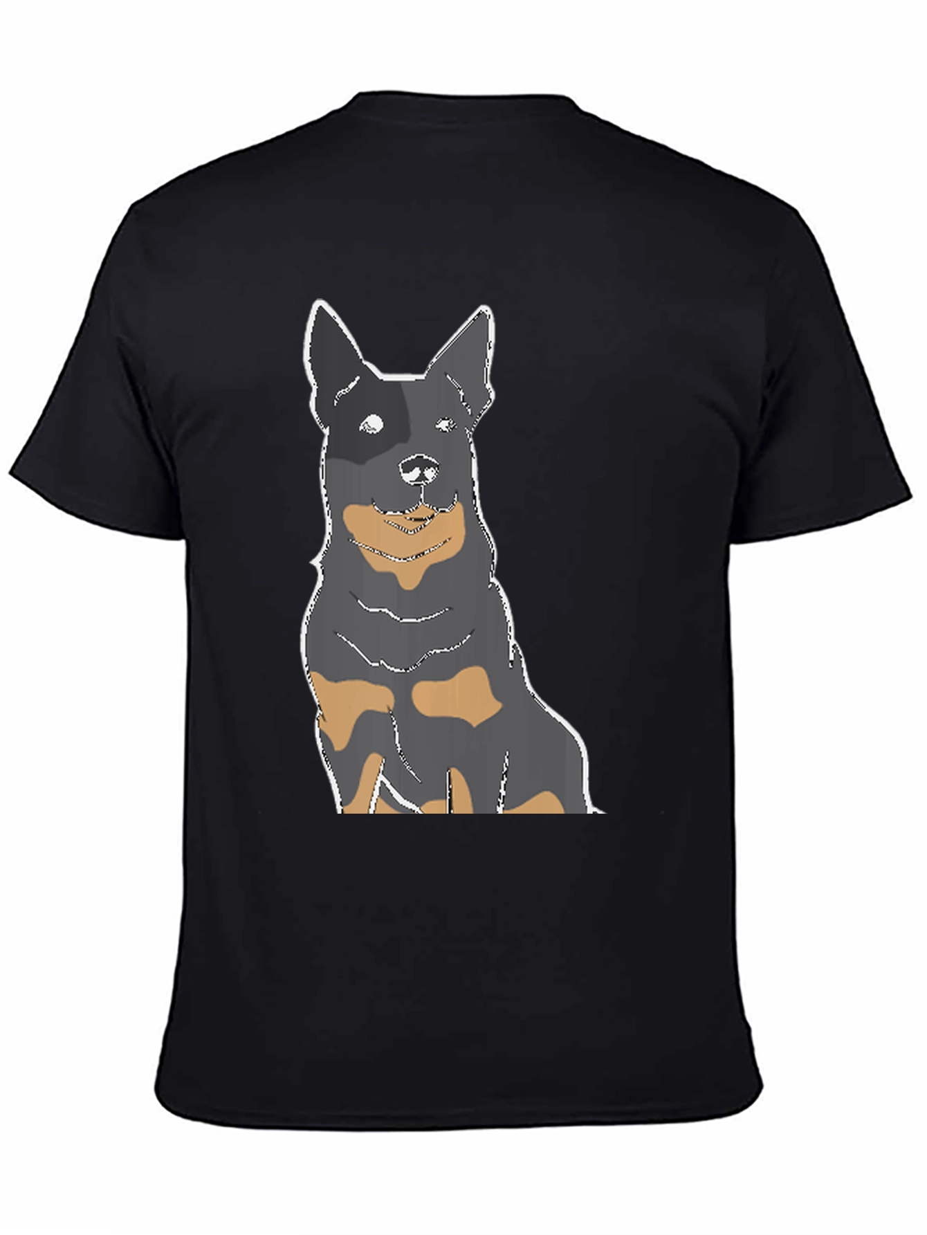 Dog Graphic T-Shirt - Black Casual Tee