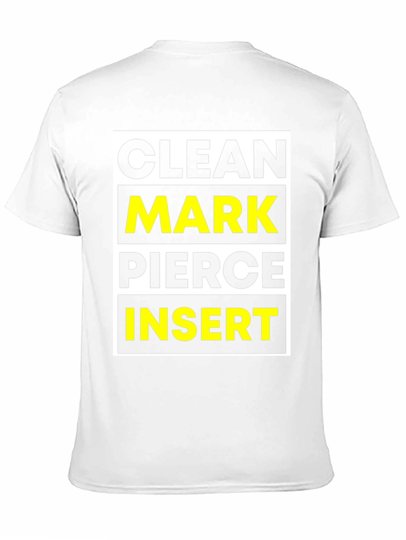 Clean Mark Pierce Insert Graphic Tee - Black