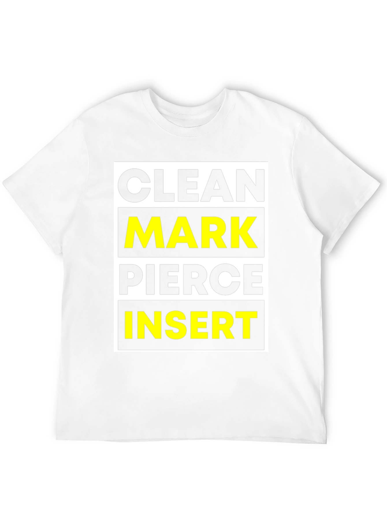 Clean Mark Pierce Insert Graphic Tee - Black