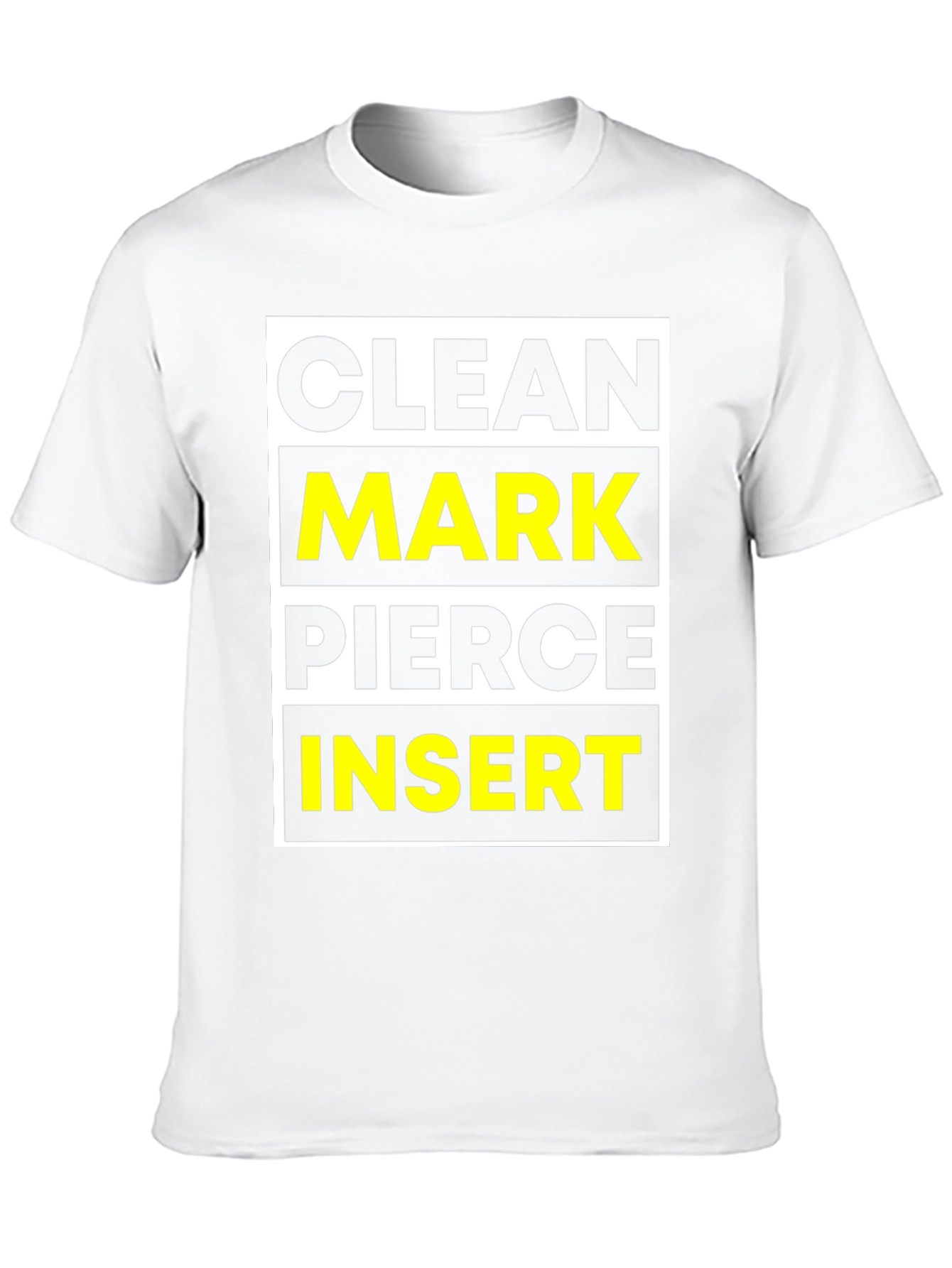 Clean Mark Pierce Insert Graphic Tee - Black
