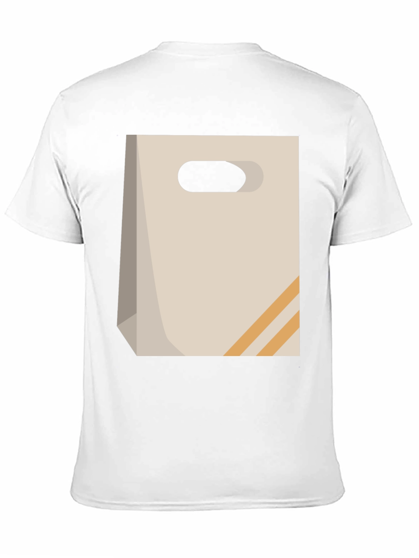 Novelty Paper Bag Graphic T-Shirt - Casual Comfort