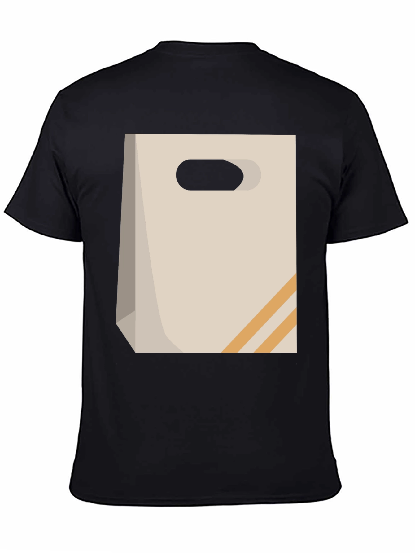 Novelty Paper Bag Graphic T-Shirt - Casual Comfort