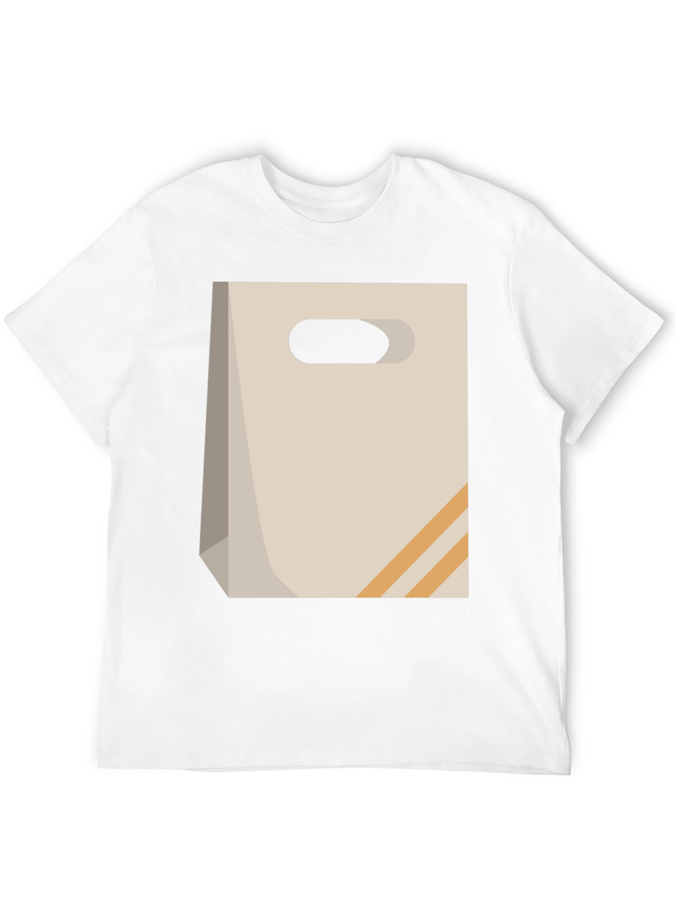 Novelty Paper Bag Graphic T-Shirt - Casual Comfort