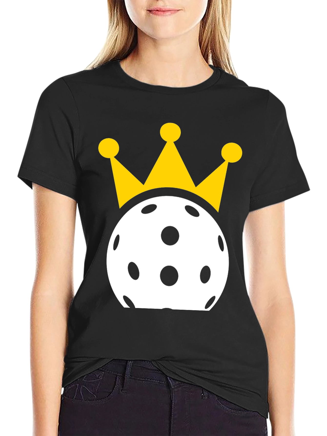 Pickleball King T-Shirt - Black Cotton Tee