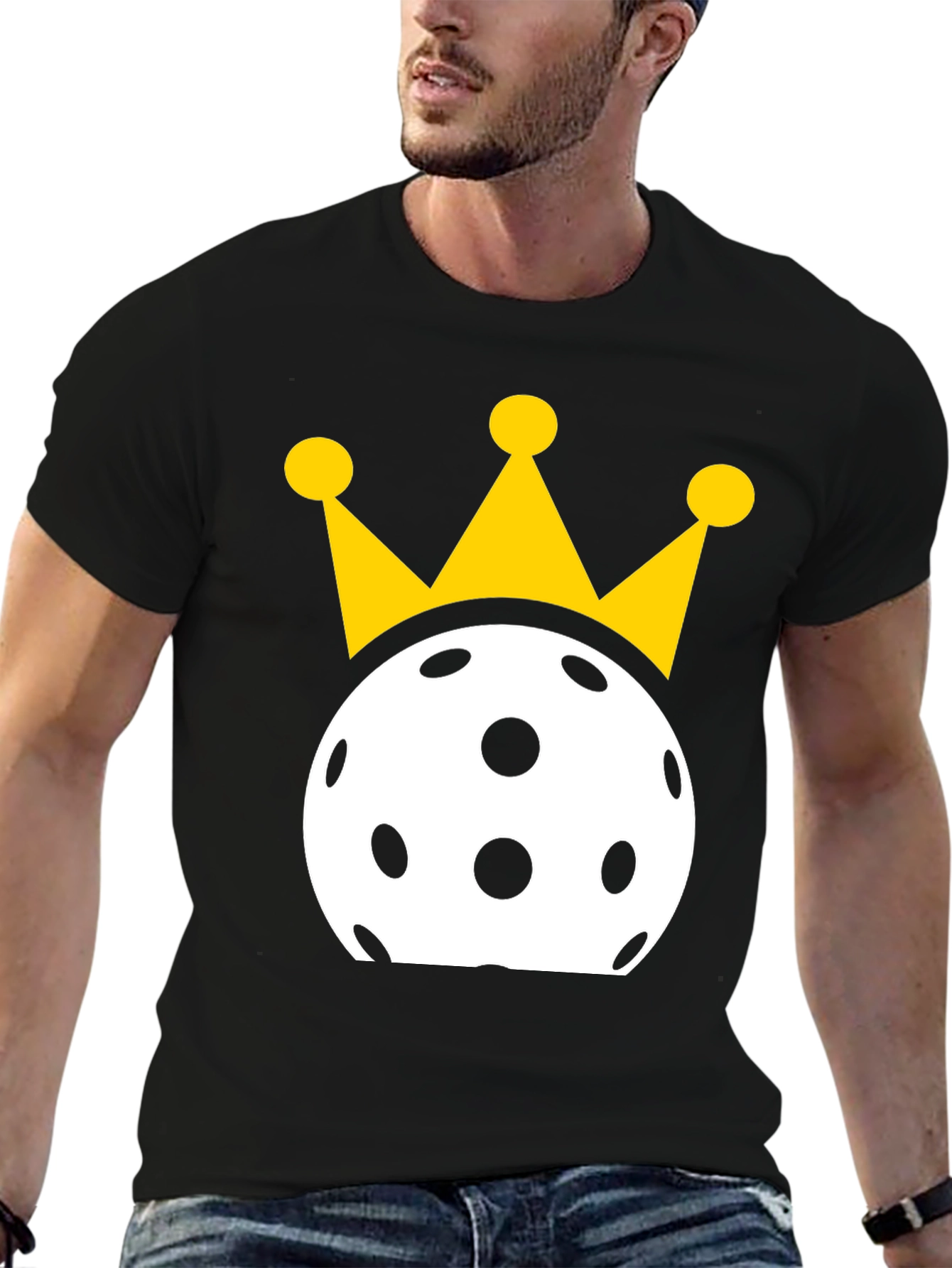 Pickleball King T-Shirt - Black Cotton Tee