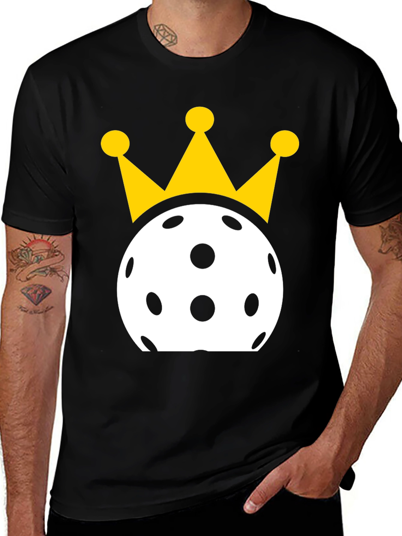 Pickleball King T-Shirt - Black Cotton Tee