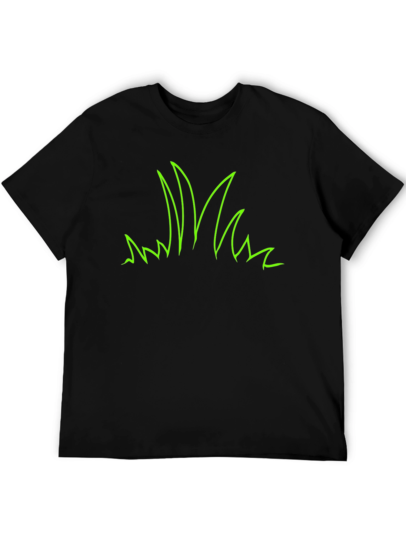 Green Grass Graphic Tee - Black Casual Shirt