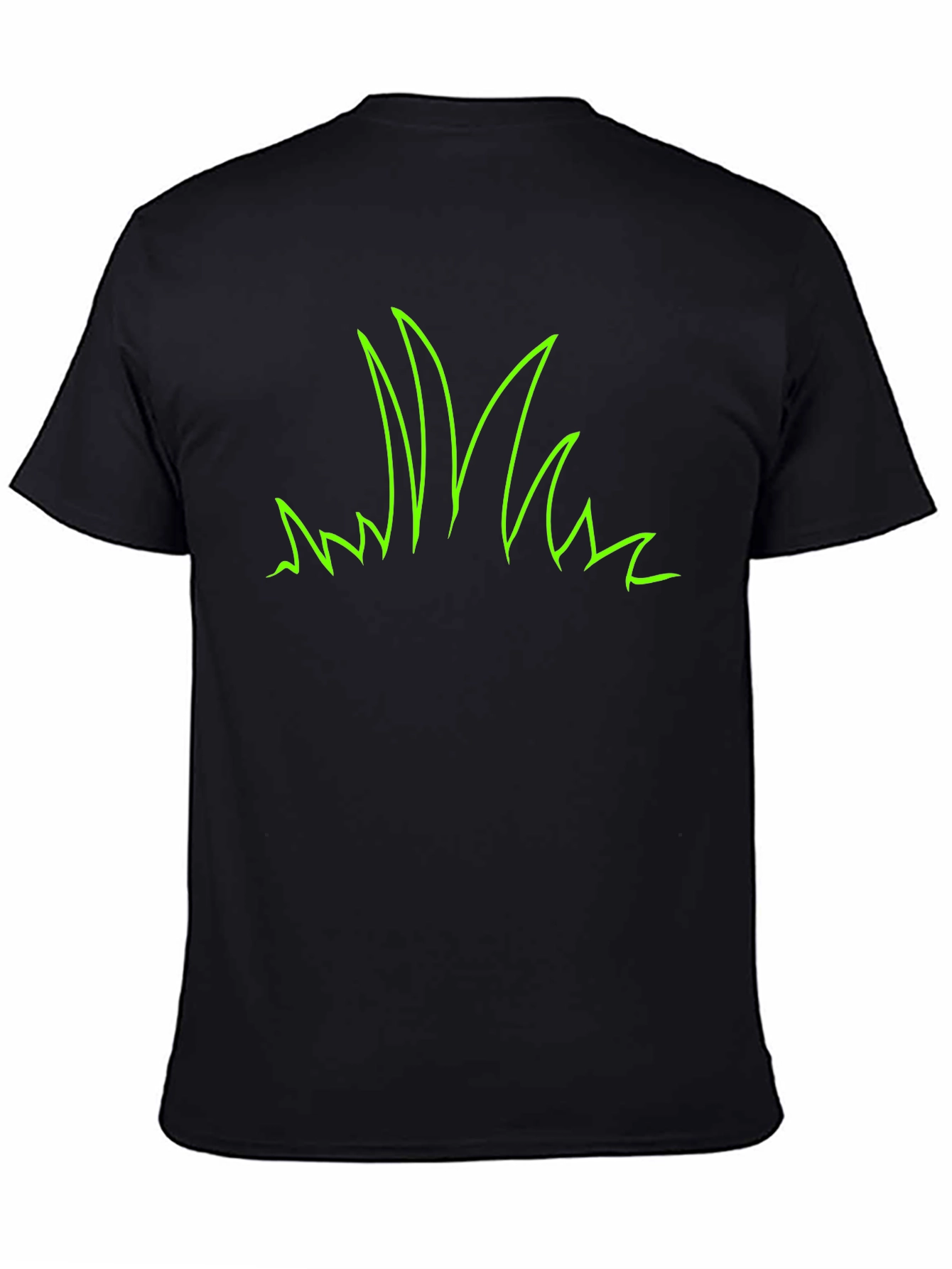 Green Grass Graphic Tee - Black Casual Shirt