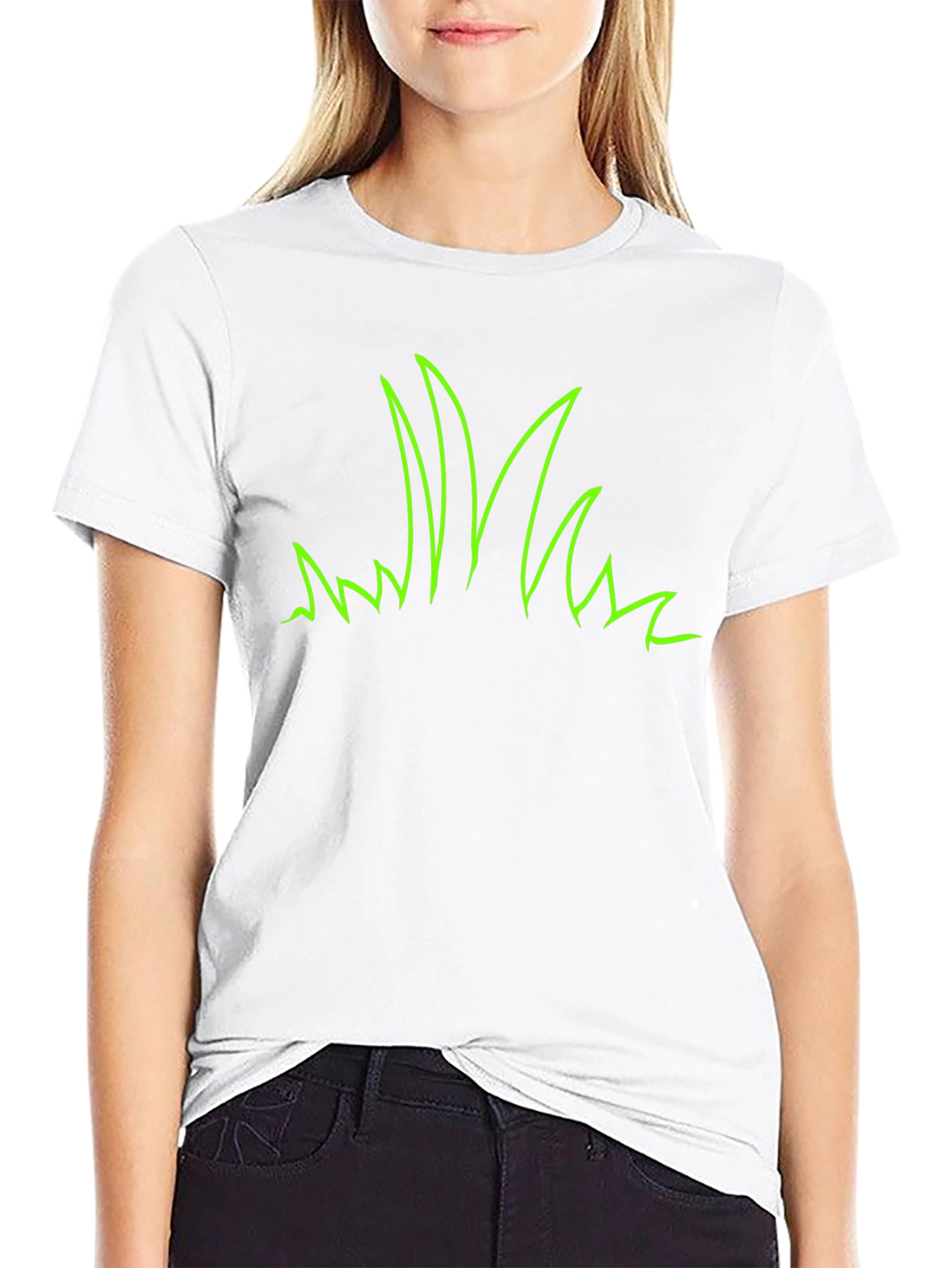 Green Grass Graphic Tee - Black Casual Shirt