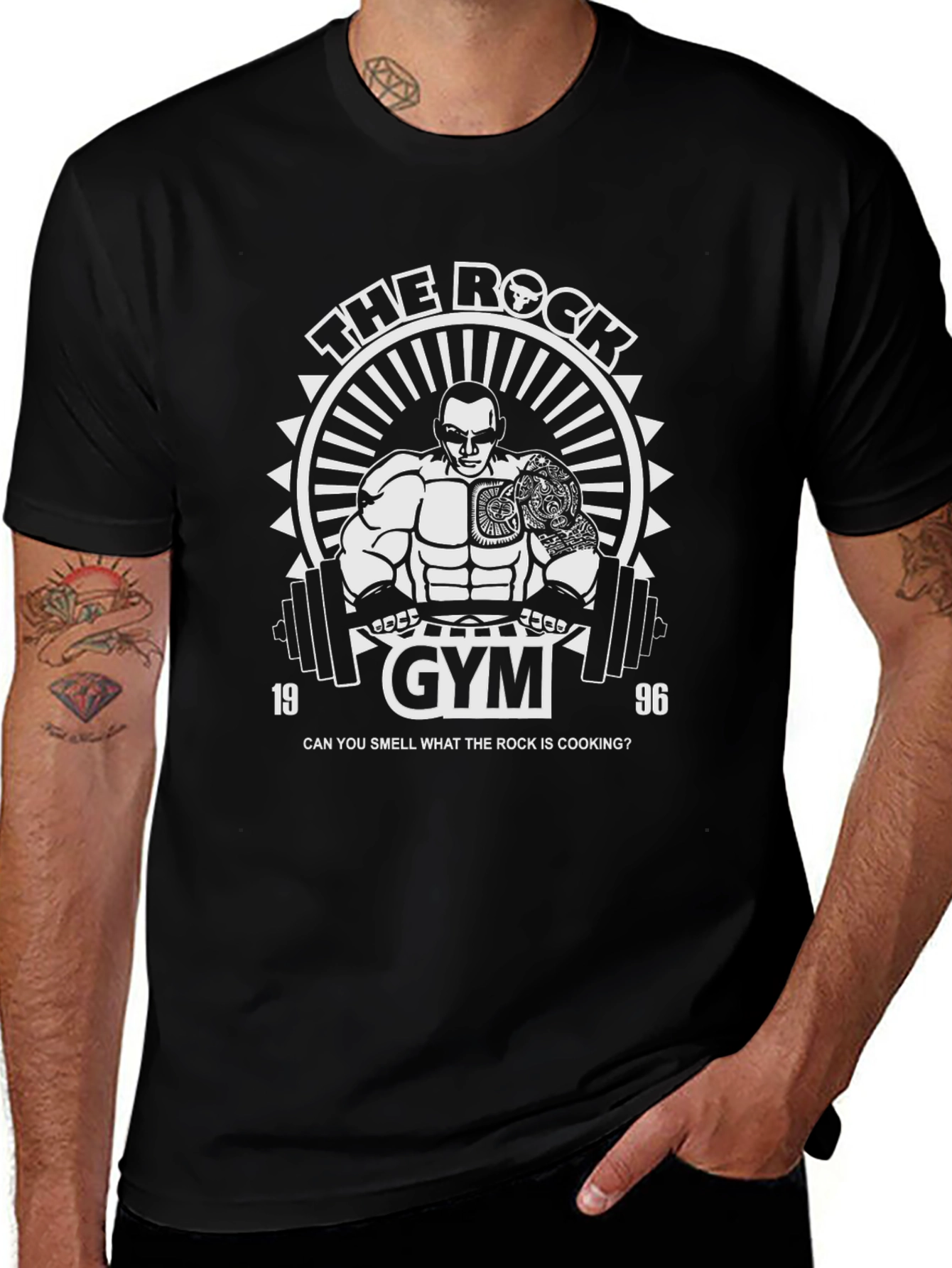 The Rock Gym Black T-Shirt - Dwayne Johnson Inspired