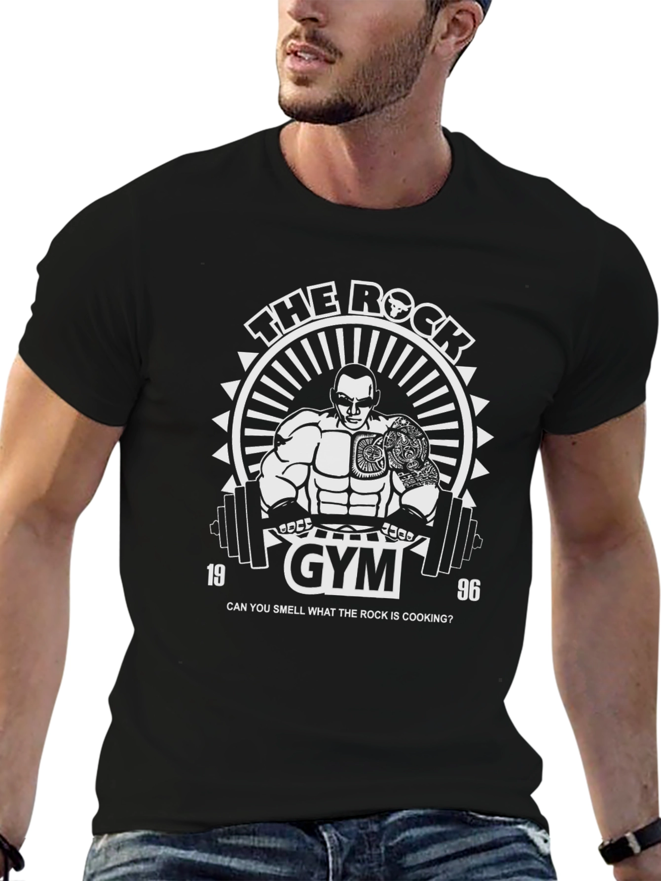 The Rock Gym Black T-Shirt - Dwayne Johnson Inspired