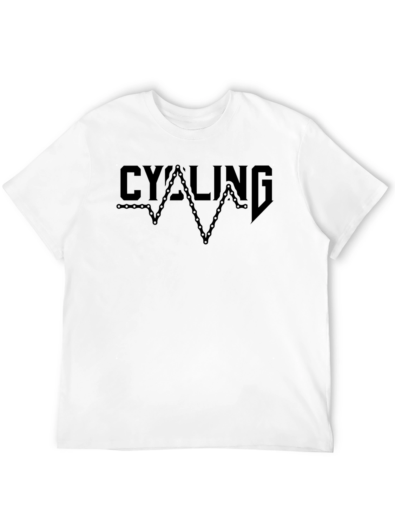 Cycling Chain Graphic T-Shirt - Black