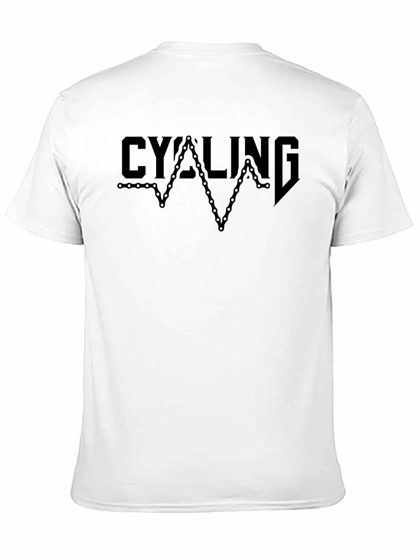 Cycling Chain Graphic T-Shirt - Black