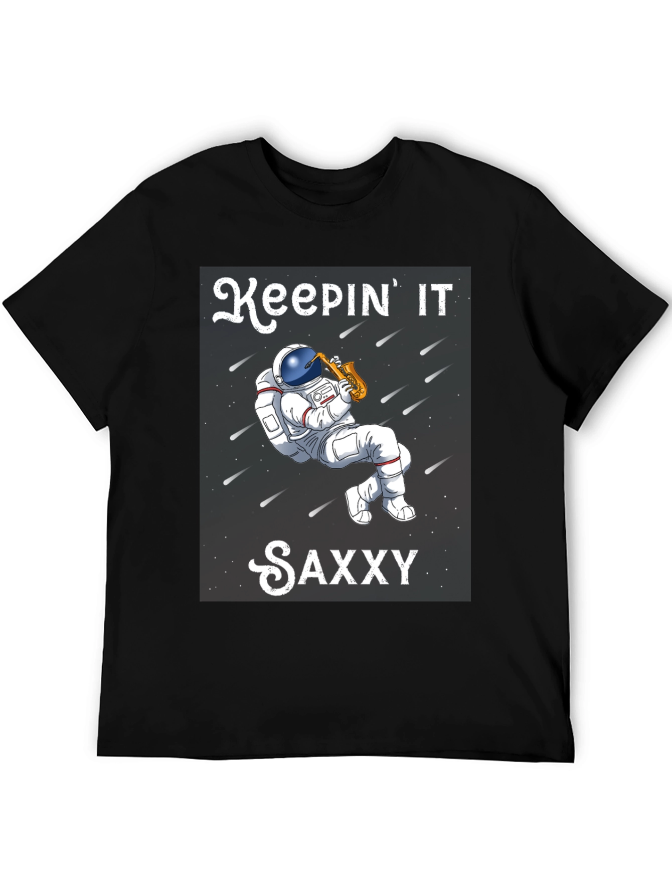 Keepin It Saxxy T-Shirt - Astronaut Saxophone Player