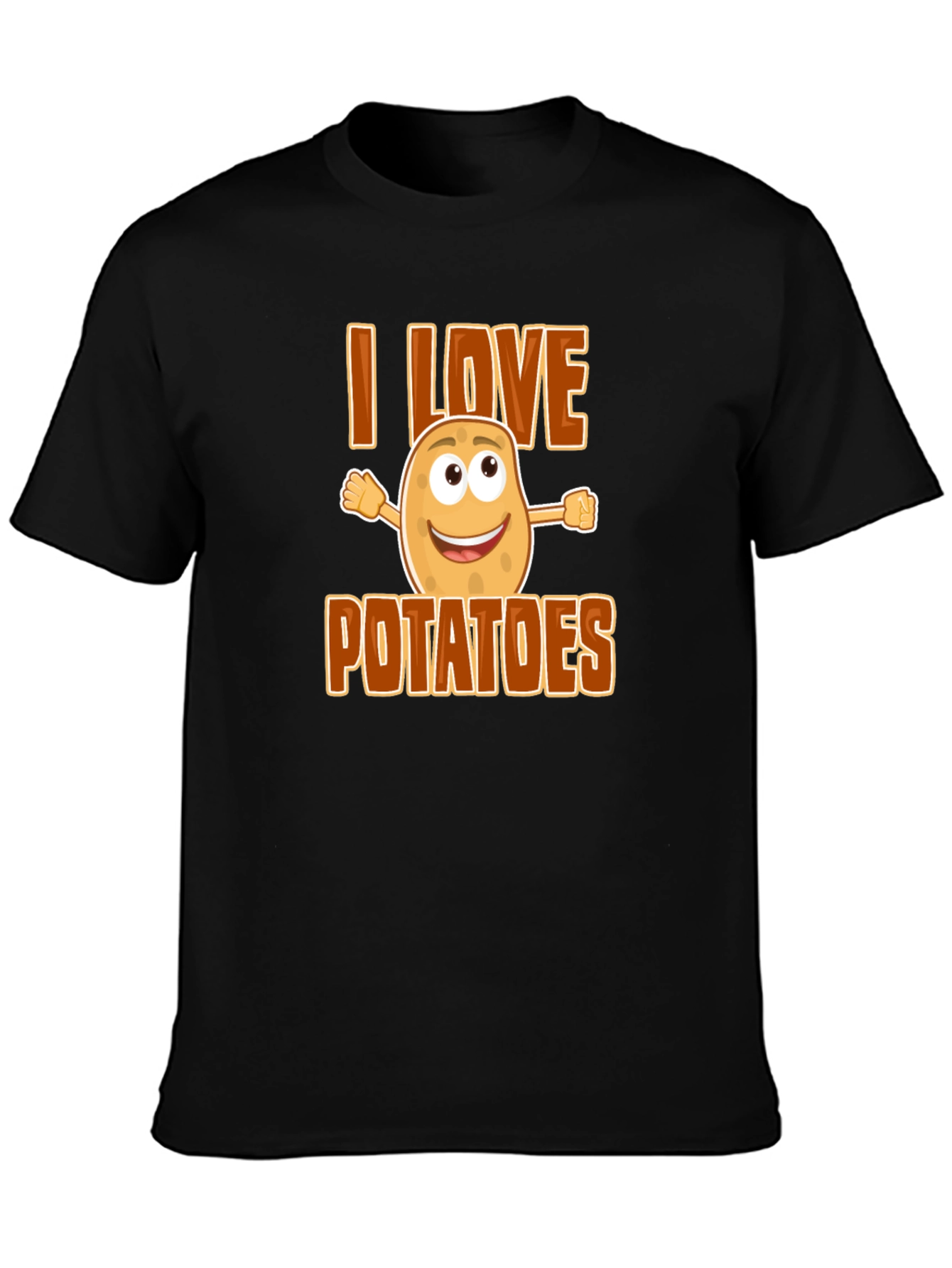 I Love Potatoes T-Shirt - Funny Cartoon Food Tee