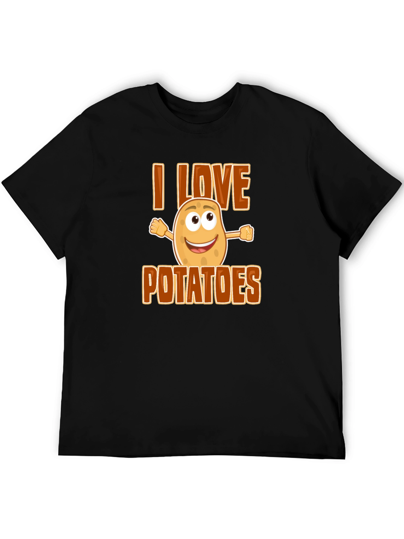 I Love Potatoes T-Shirt - Funny Cartoon Food Tee