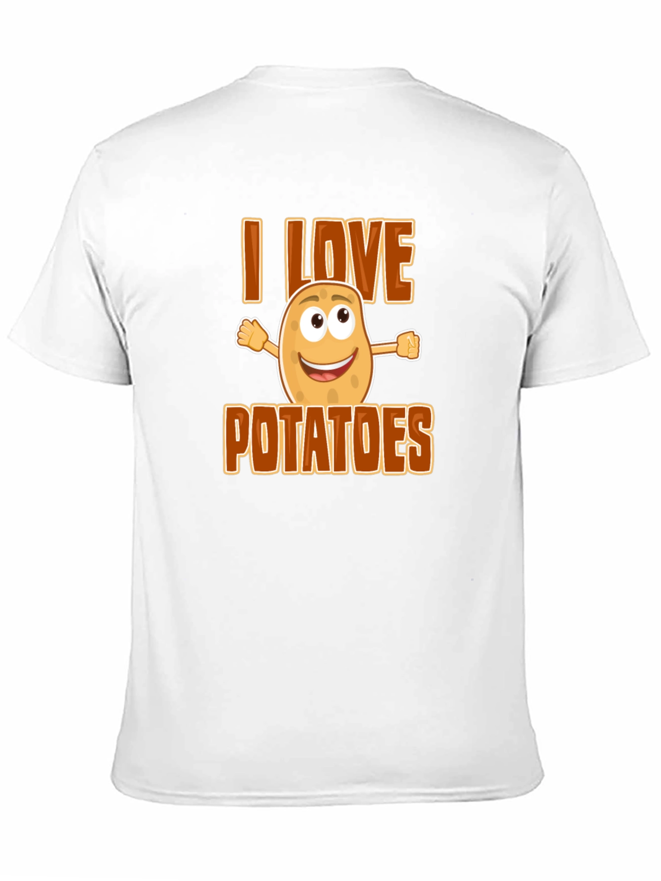 I Love Potatoes T-Shirt - Funny Cartoon Food Tee