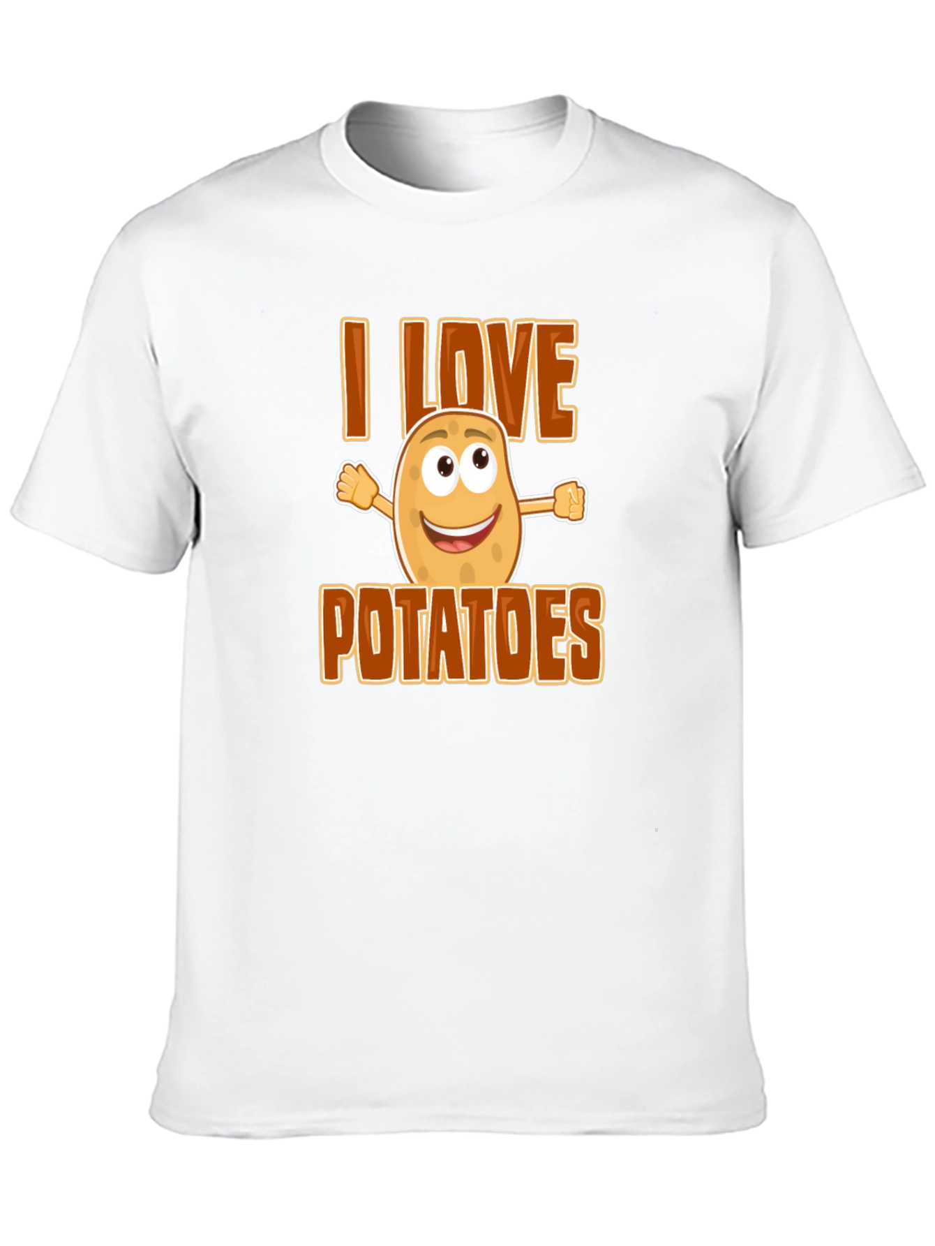 I Love Potatoes T-Shirt - Funny Cartoon Food Tee