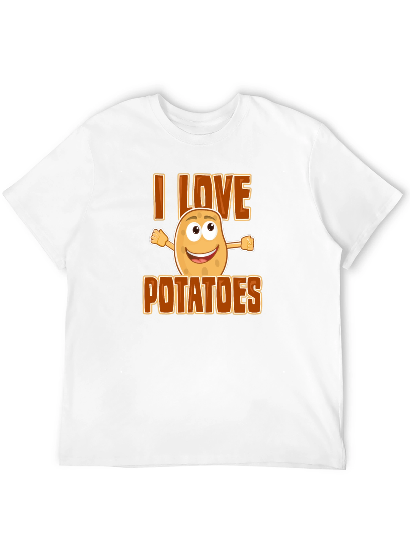 I Love Potatoes T-Shirt - Funny Cartoon Food Tee
