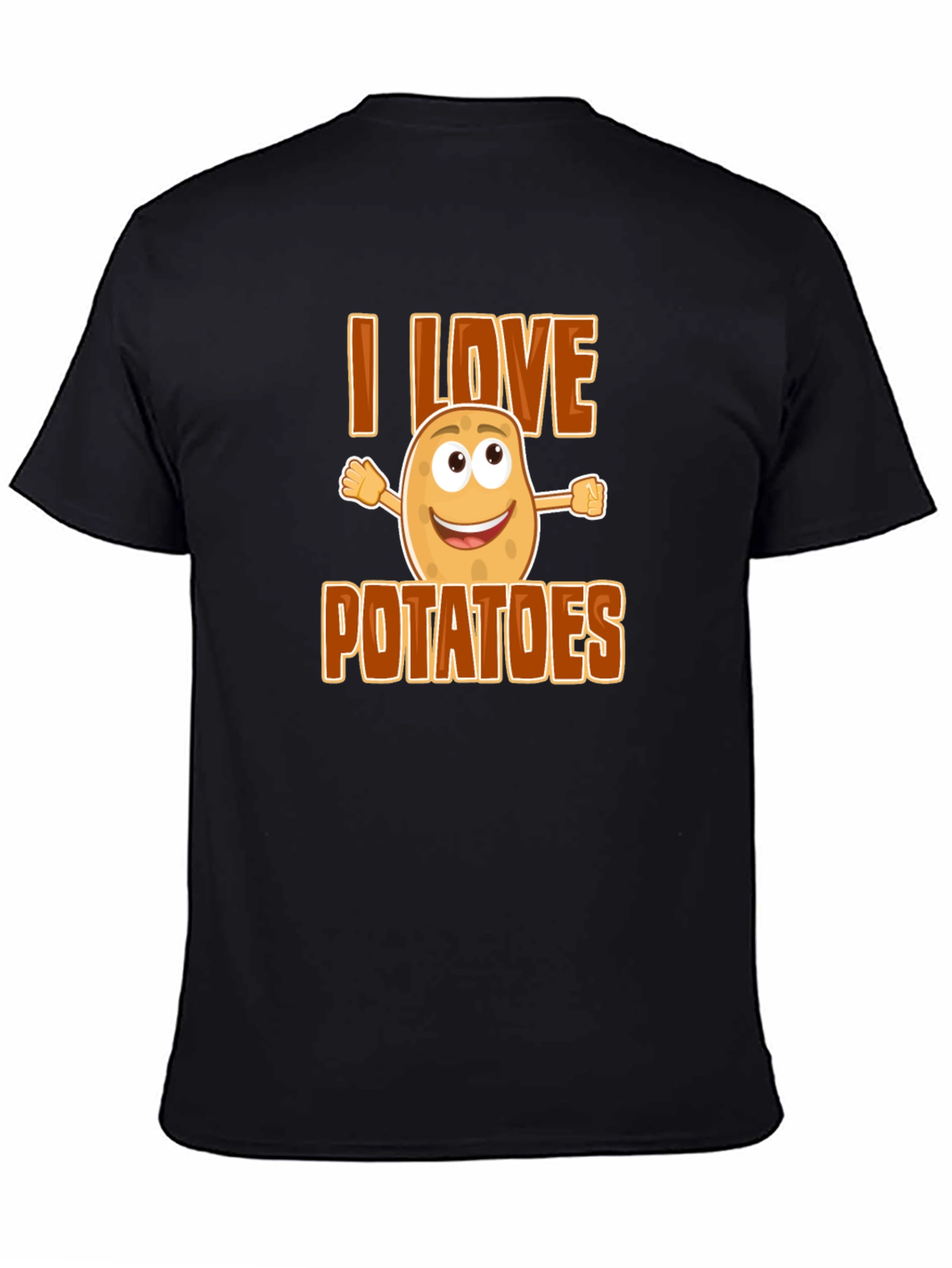 I Love Potatoes T-Shirt - Funny Cartoon Food Tee
