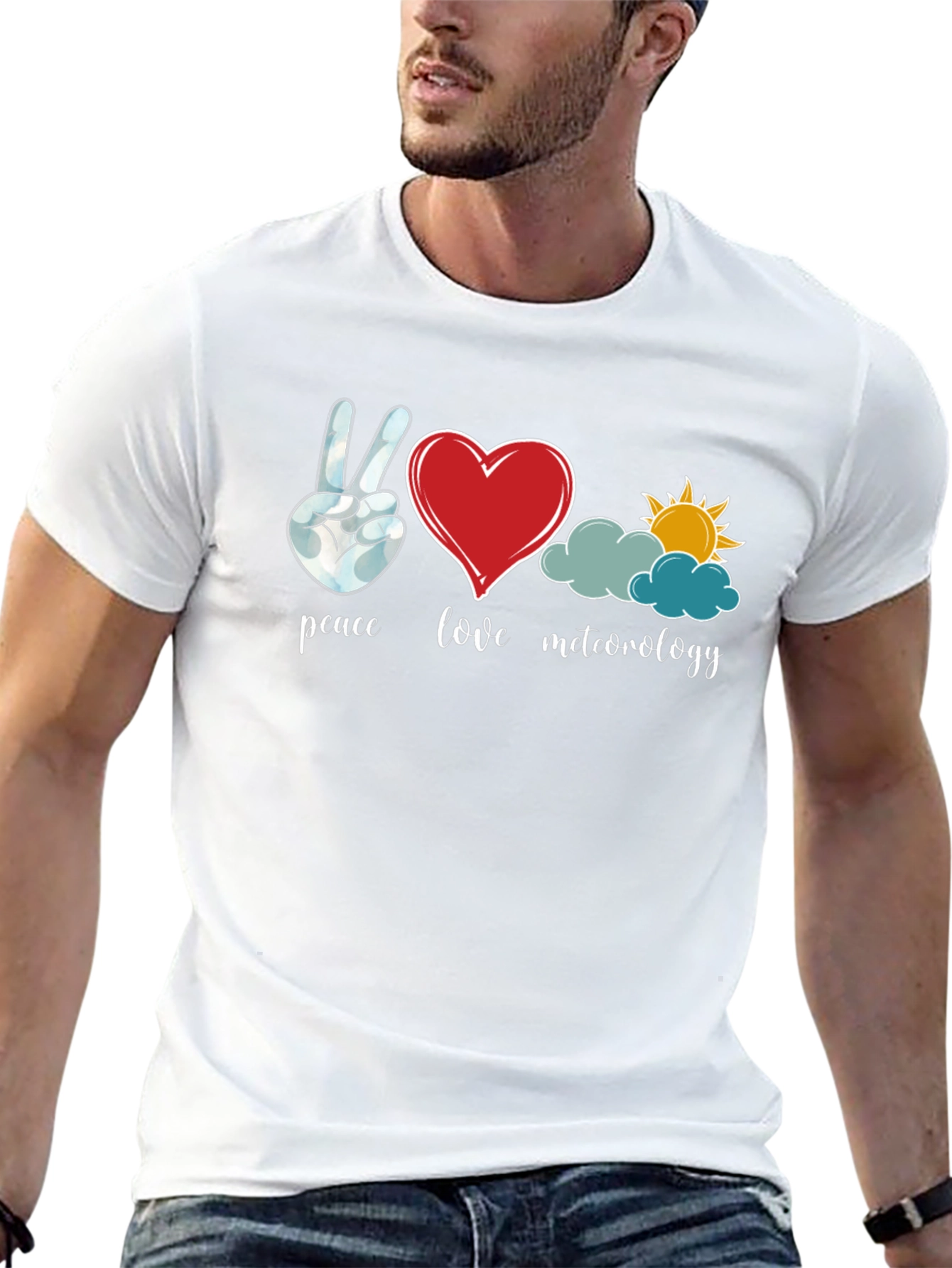 Peace Love Meteorology Graphic T-Shirt