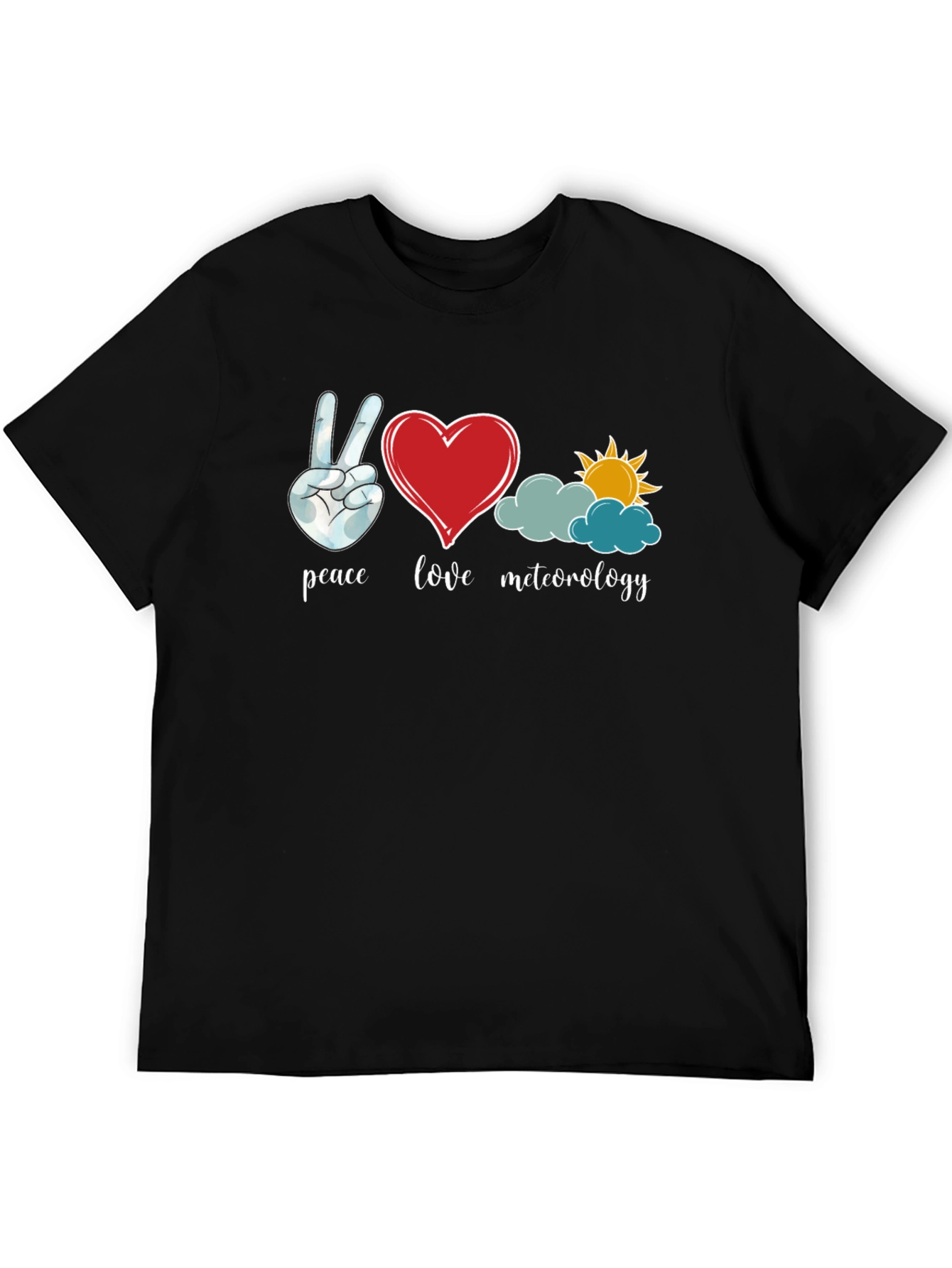 Peace Love Meteorology Graphic T-Shirt