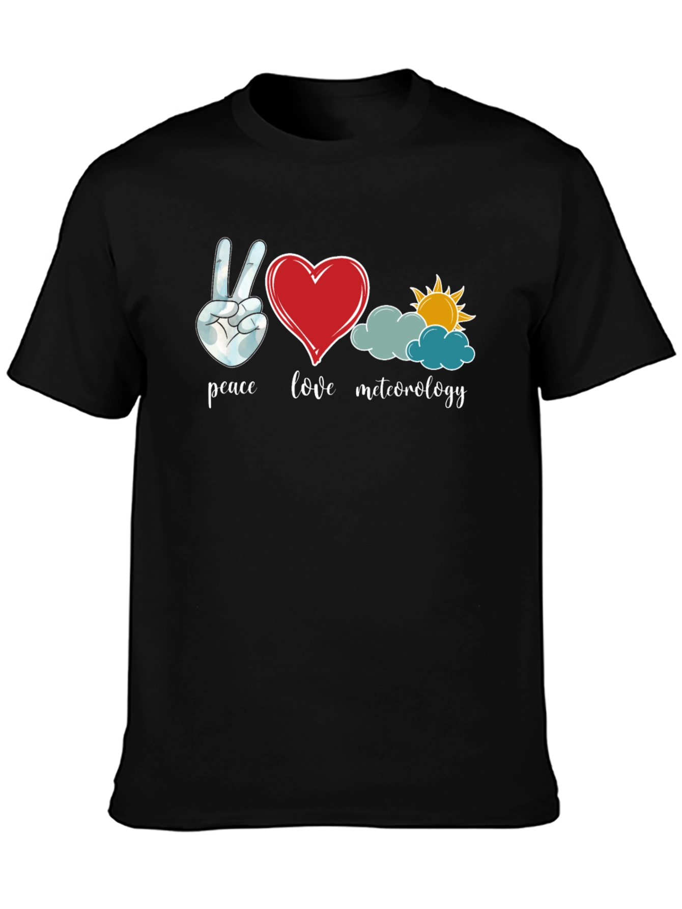 Peace Love Meteorology Graphic T-Shirt