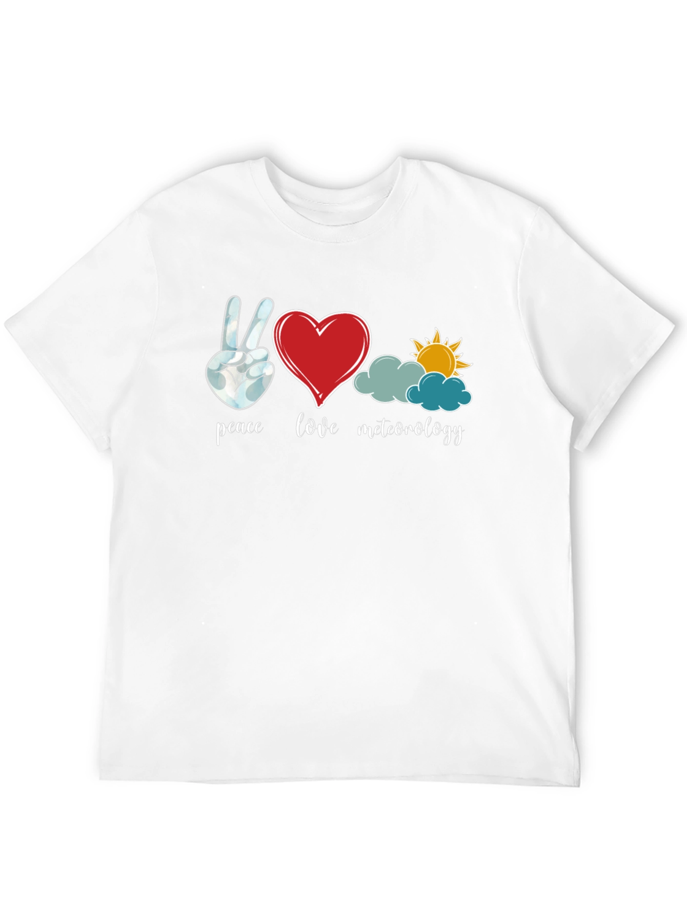 Peace Love Meteorology Graphic T-Shirt