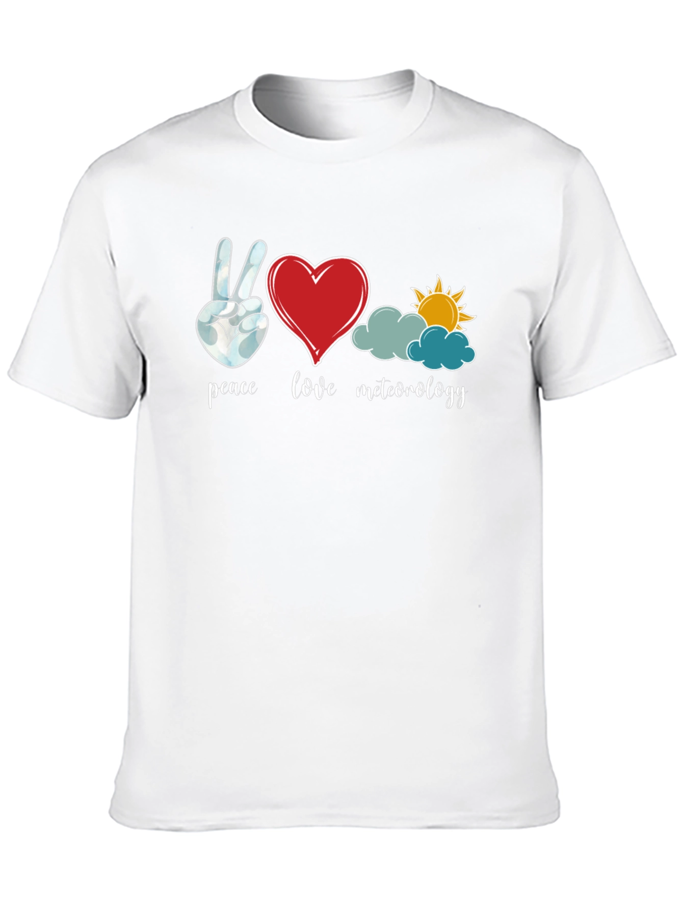 Peace Love Meteorology Graphic T-Shirt