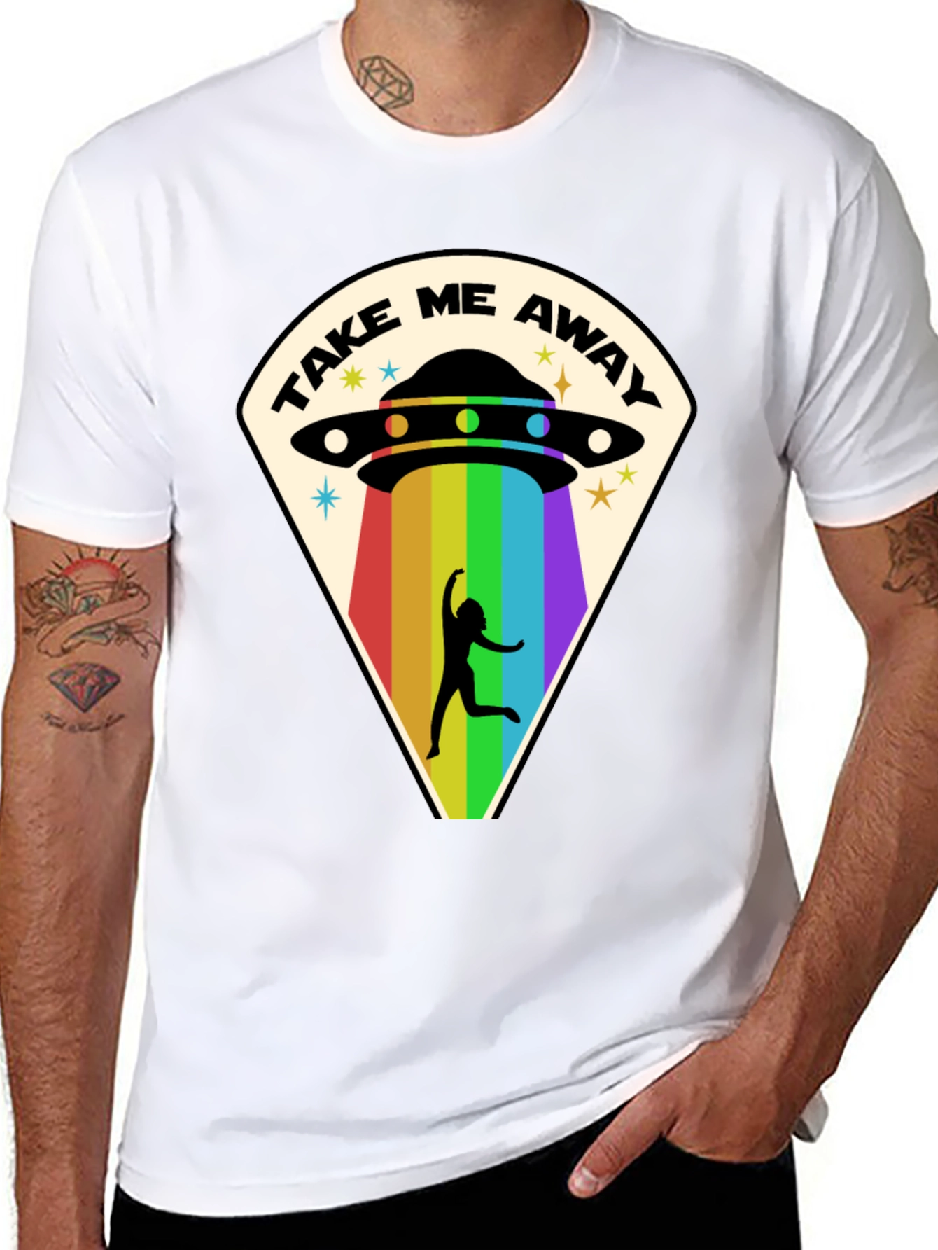 Take Me Away UFO T-Shirt - Alien Abduction Tee