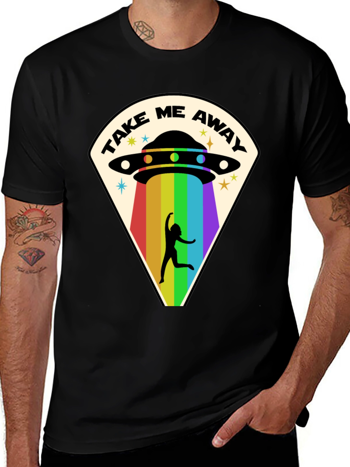 Take Me Away UFO T-Shirt - Alien Abduction Tee