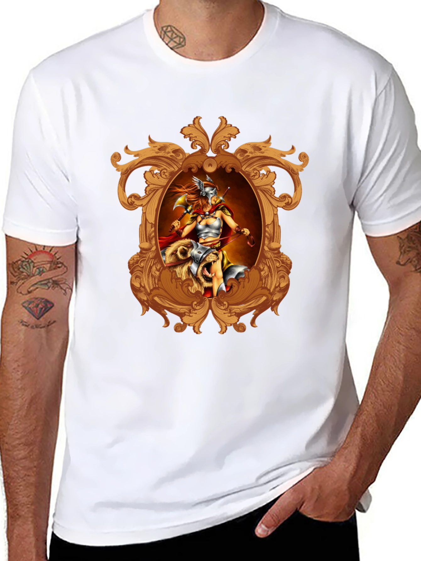 Viking Warrior Graphic Tee - Black