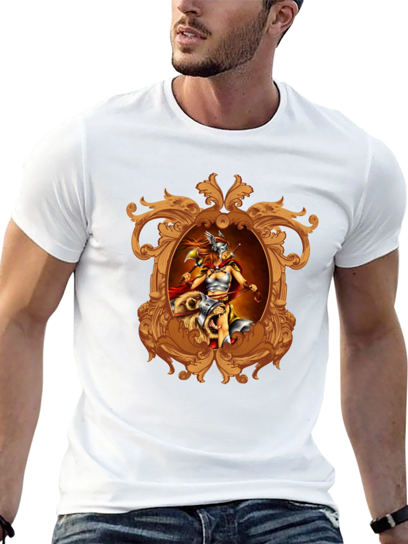 Viking Warrior Graphic Tee - Black